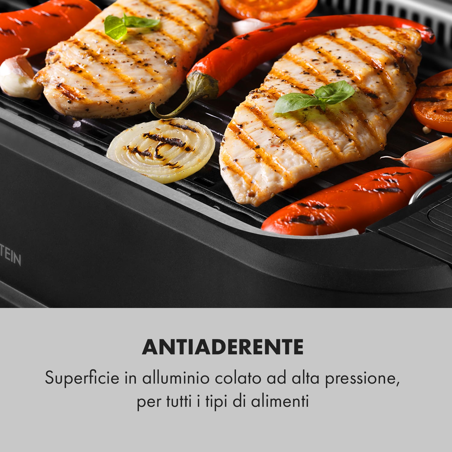Köfte Griglia Elettrica 1500W Pannello Touch Vasca di Raccolta Acqua nero 