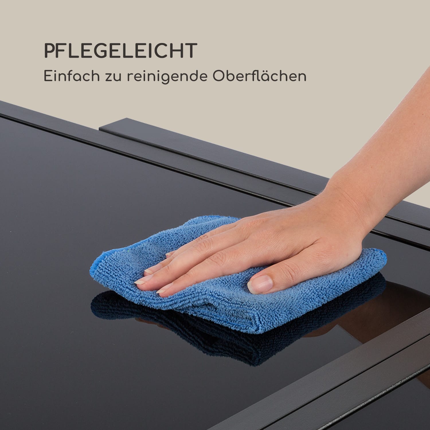 Pamplona Extension Gartentisch 180 x 83 cm Aluminium Glas dunkelgrau Schwarz