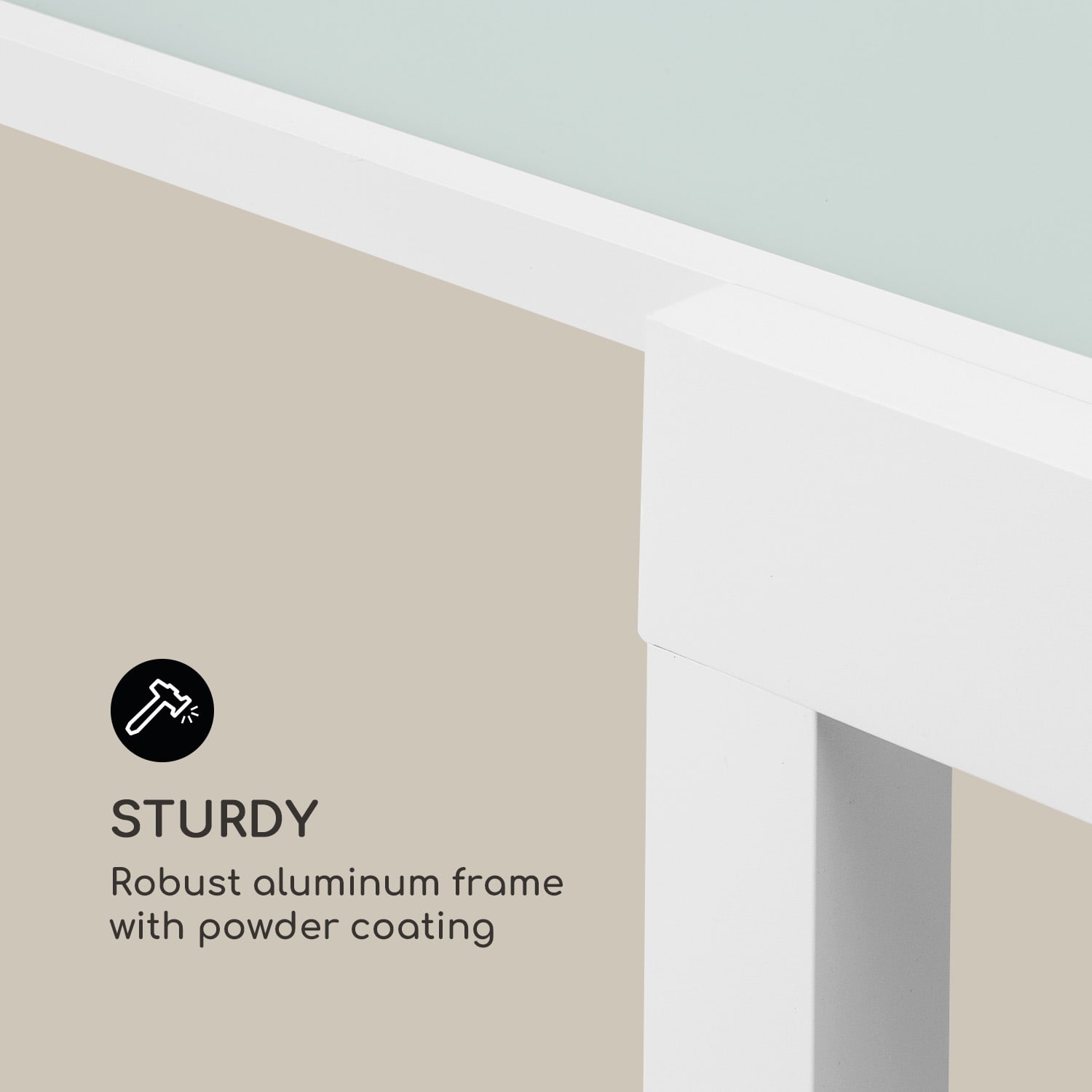 Pamplona Extension tuintafel max. 180 x 83 cm aluminium glas wit Wit