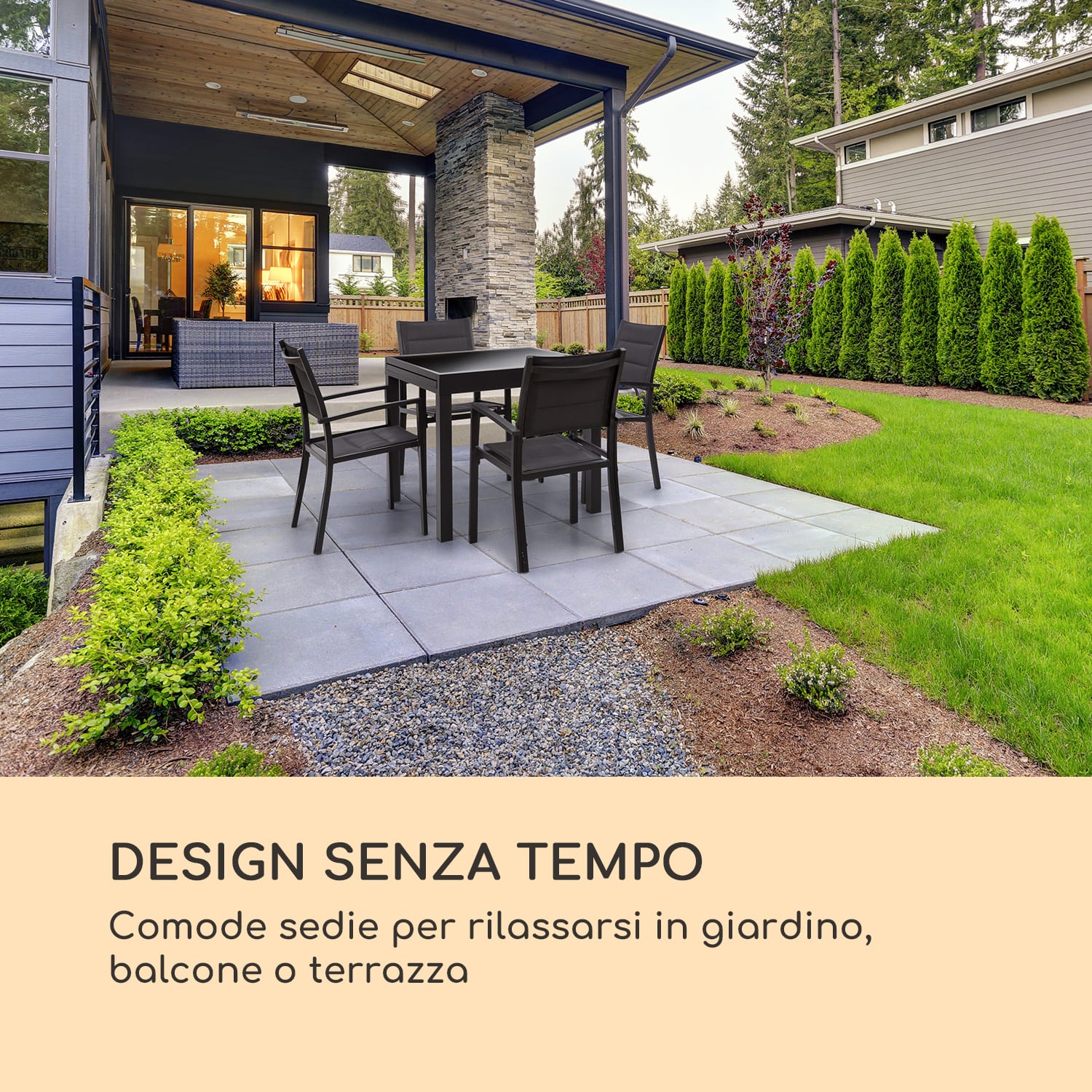 Torremolinos sedie da giardino 2 pezzi alluminio ComfortMesh grigio scuro 