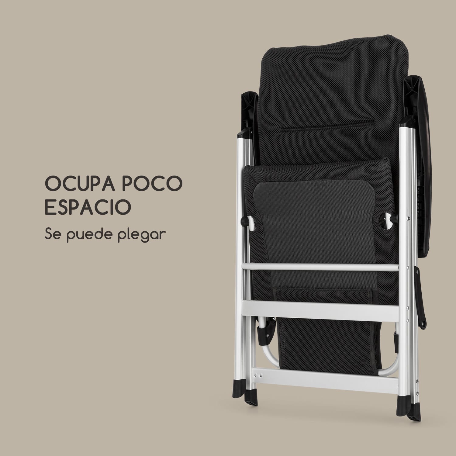 Almagro Garden Chair Silla de aluminio Tapicería de espuma Negro 