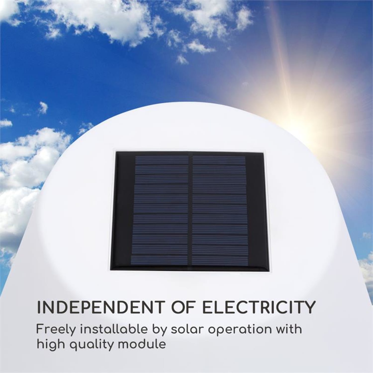 Moody Solar ST, lampa solarna, IP65, abażur z polietylenu Bez RGB światła