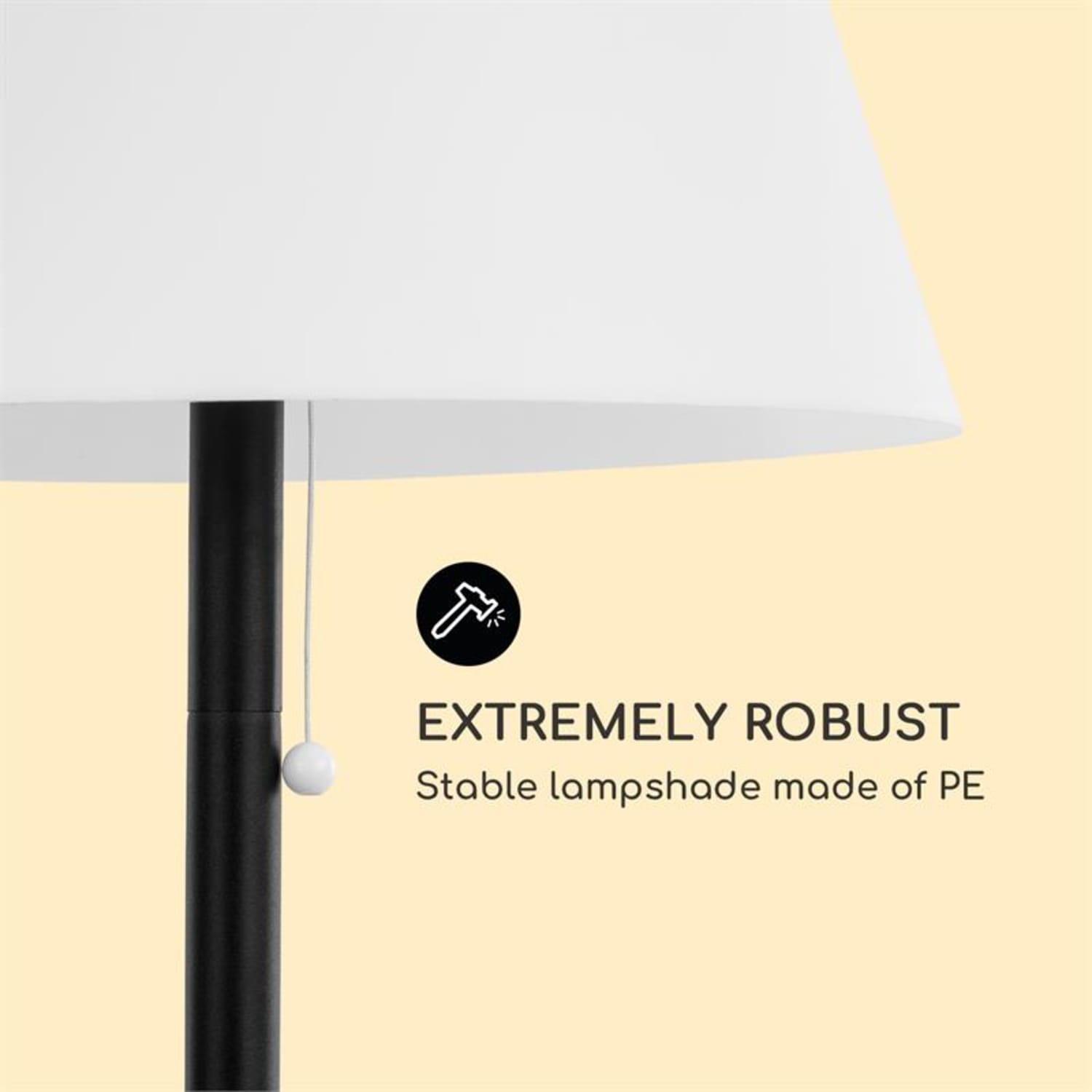 Moody Solar ST, lampa solarna, IP65, abażur z polietylenu Bez RGB światła
