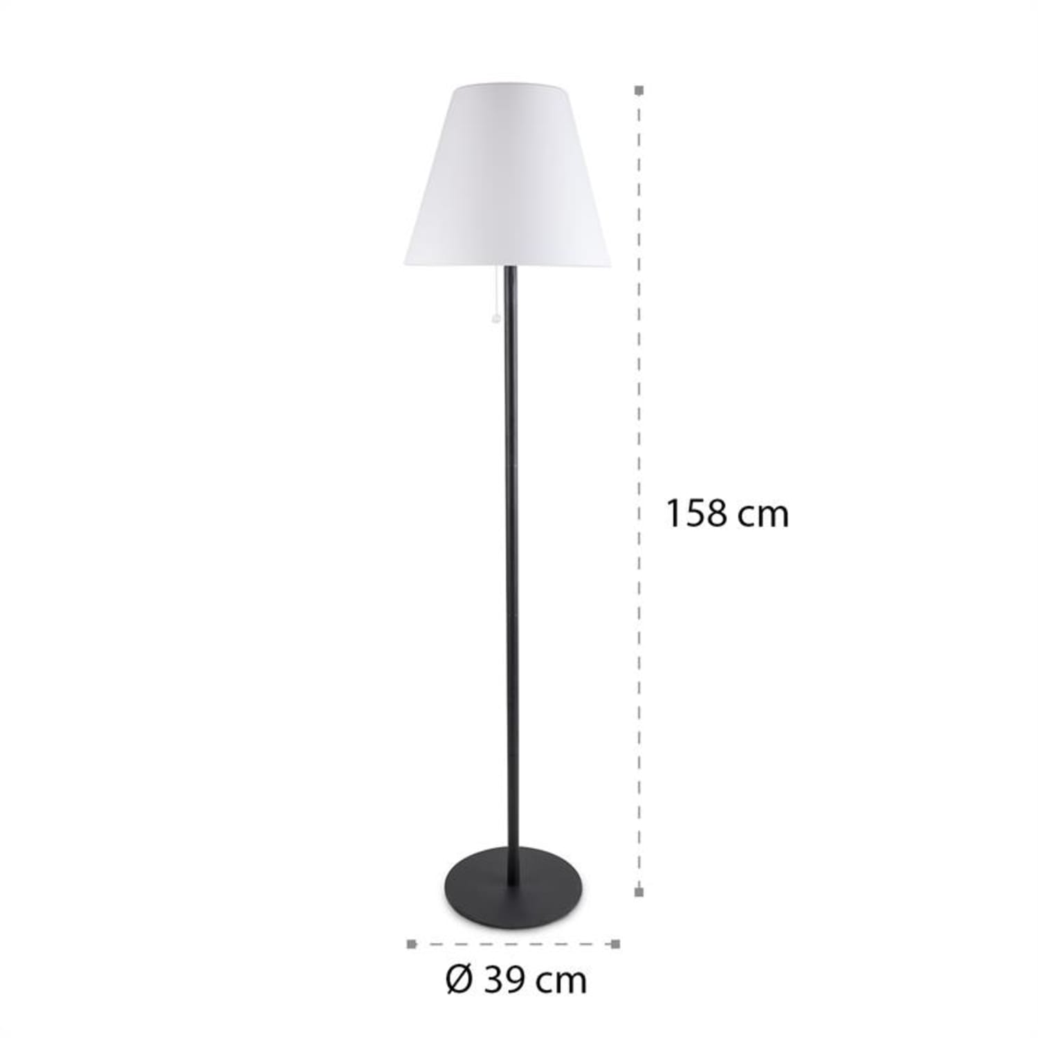 Moody Solar ST, lampa solarna, IP65, abażur z polietylenu Bez RGB światła