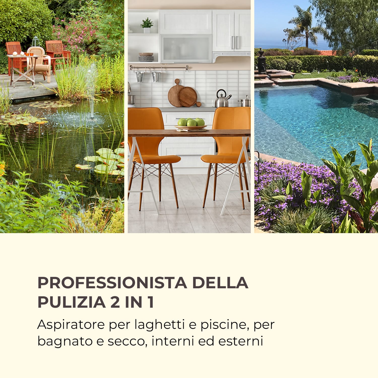 Lakeside Power aspirafango per laghetti 1400W 18kPa 35l serbatoio blu 