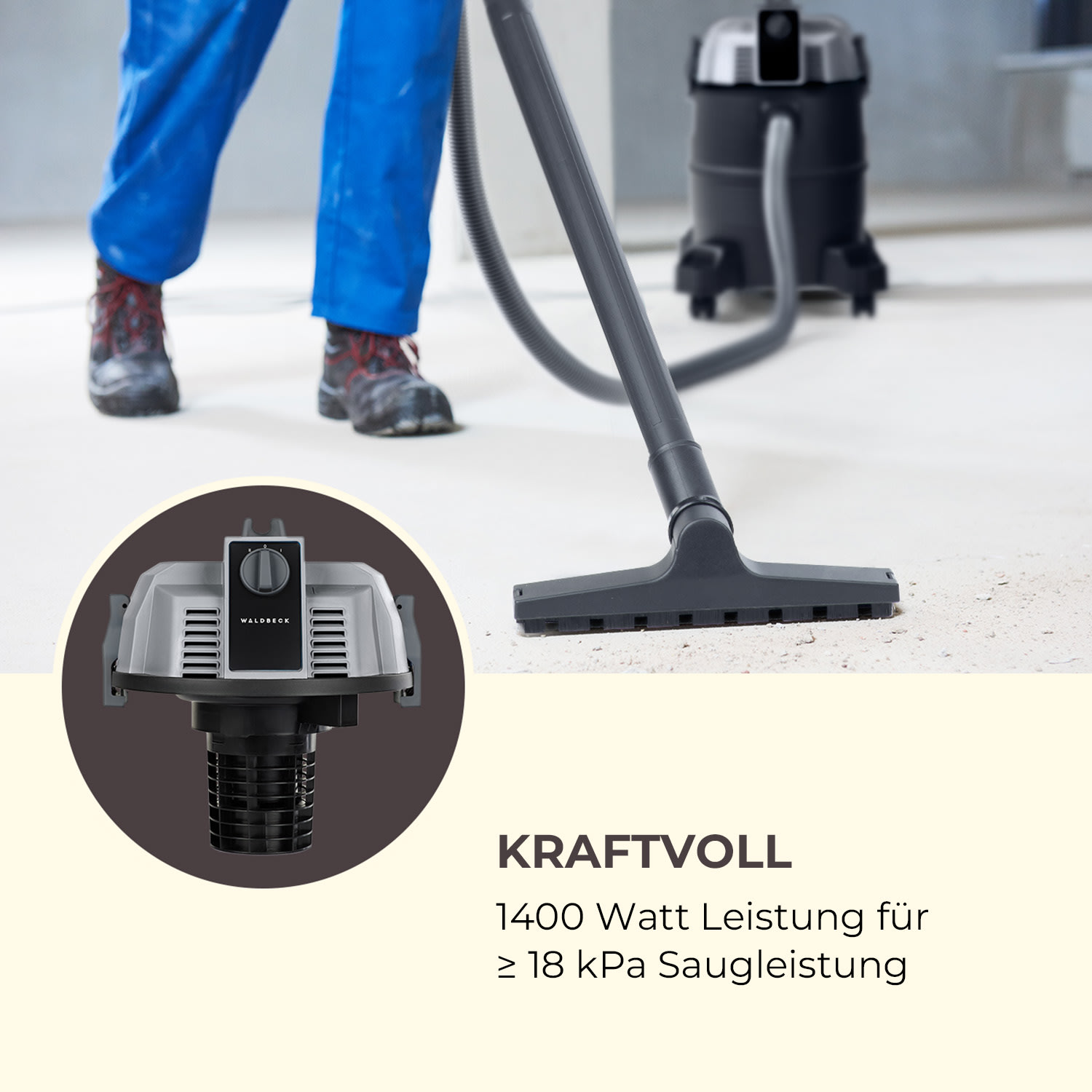 Lakeside Power Teichsauger Schlammsauger 1400W 18kPa 35l Tank grau 