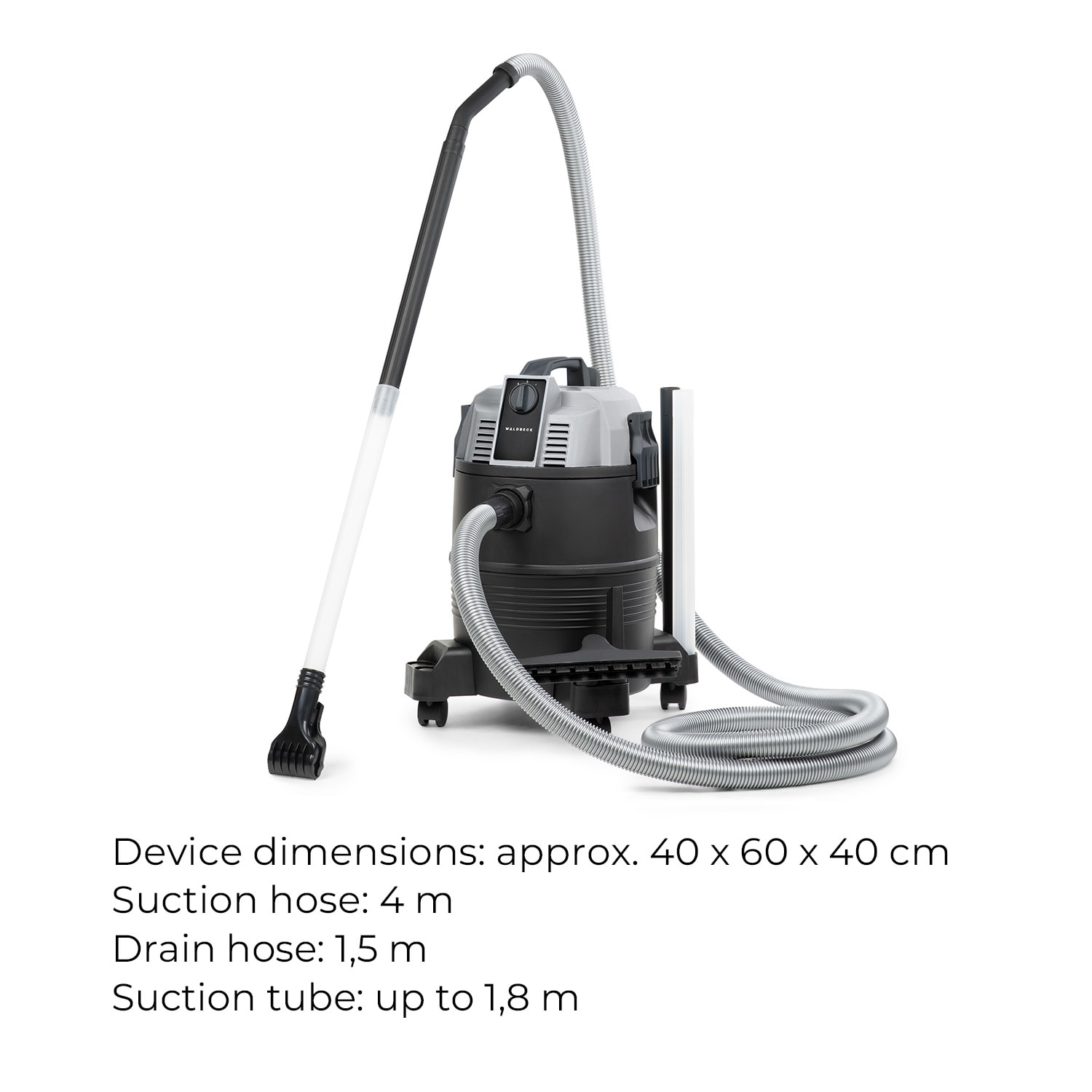 Lakeside, aspirator electric pentru iazuri, 1400 W, 18 kPa, rezervor de 35l, gri