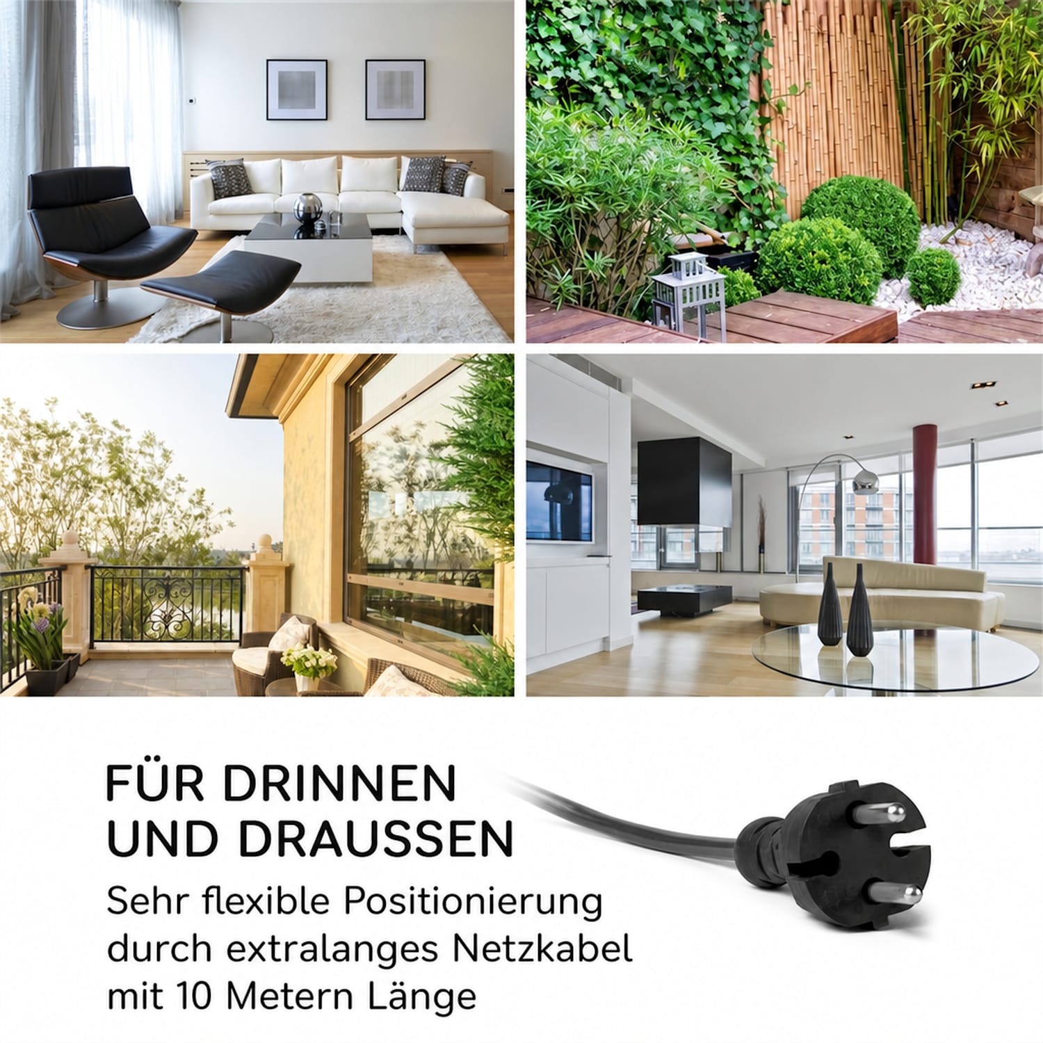 Golden Orchid Gartenbrunnen Pumpe 5W IPX8 In- & Outdoor Messing-Optik 