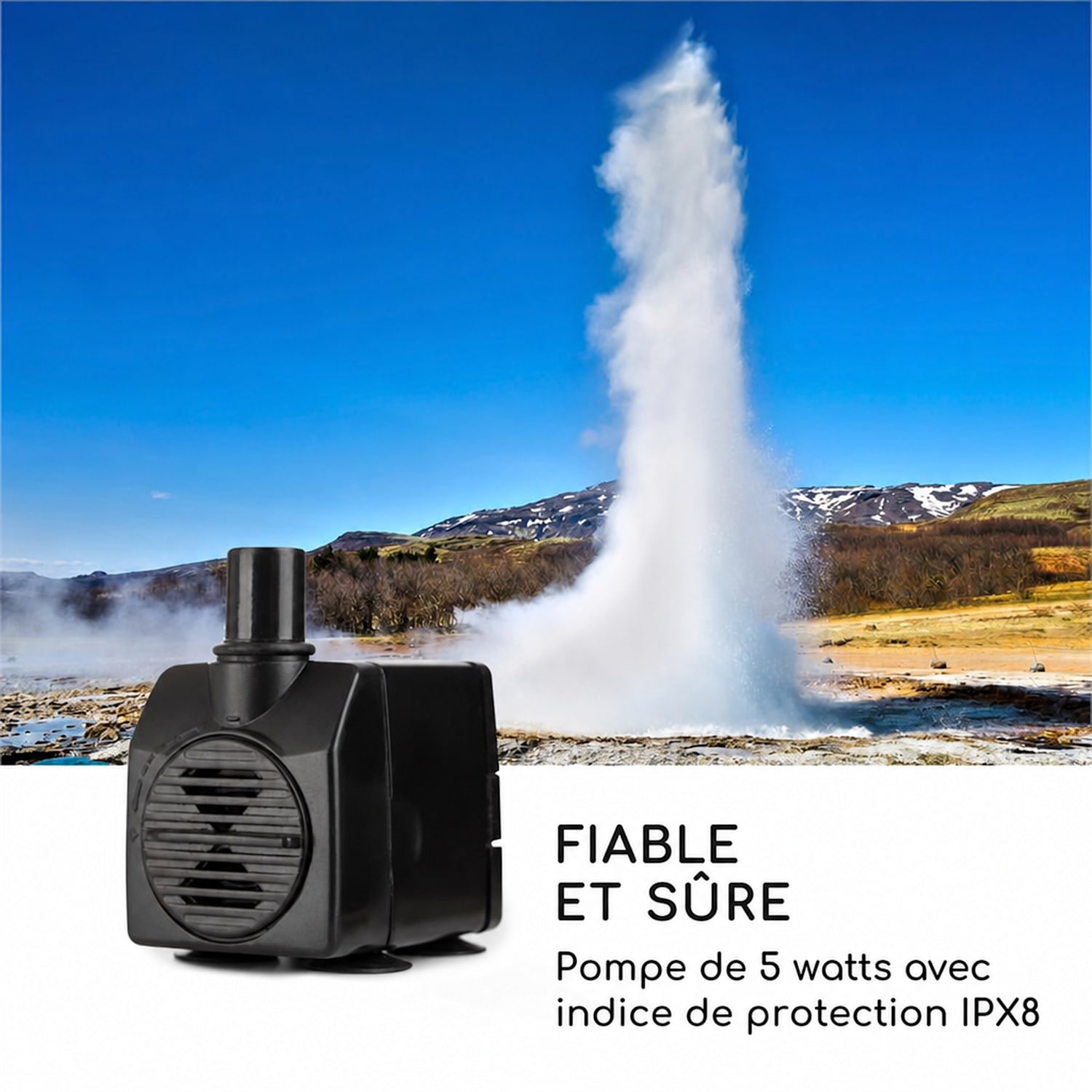Fontaine de jardin Golden Orchid pompe 5W IPX8 intérieur et extérieur aspect laiton 