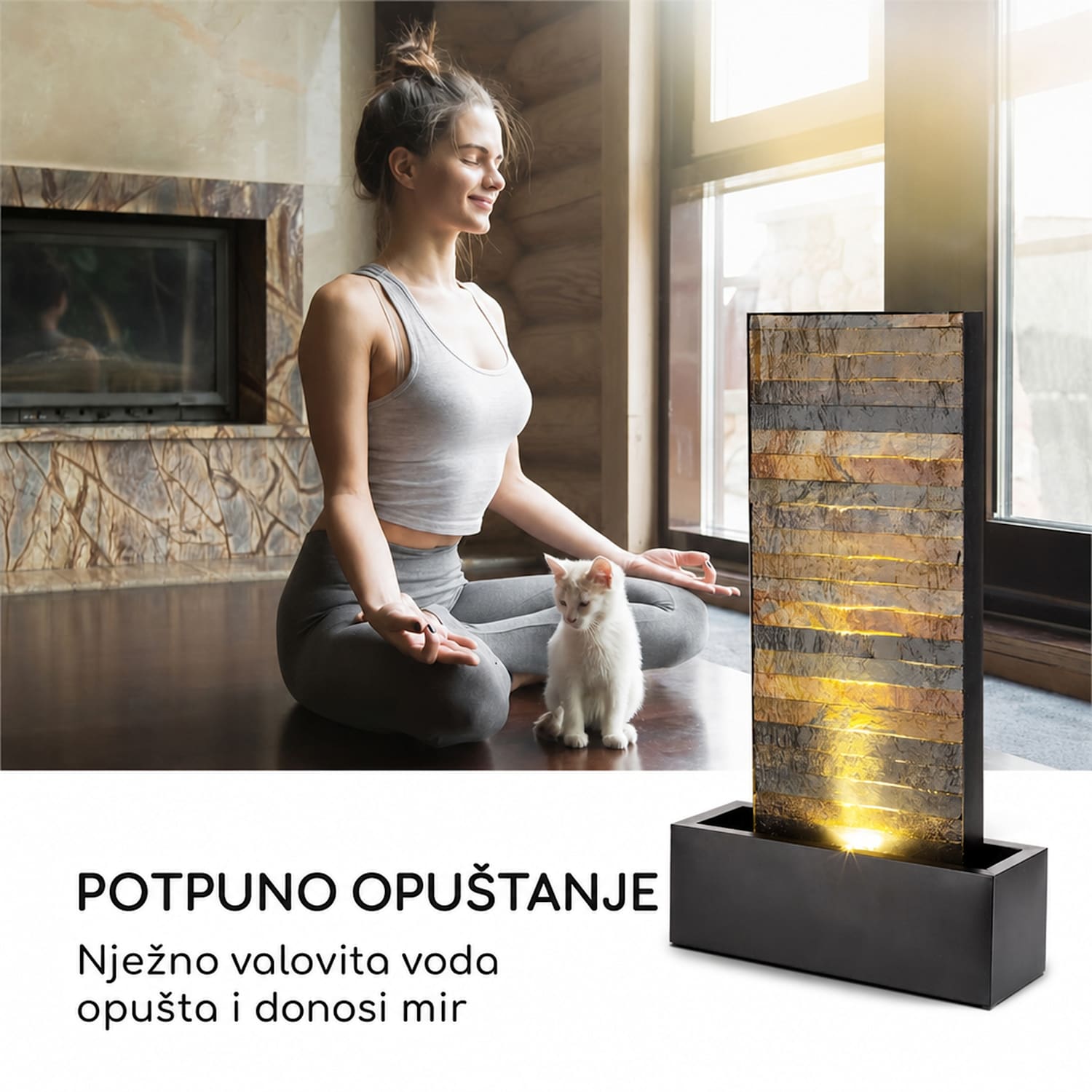 Raincastle vrtna fontana 12 LED 8W IPX8 za unutarnju i vanjsku upotrebu 