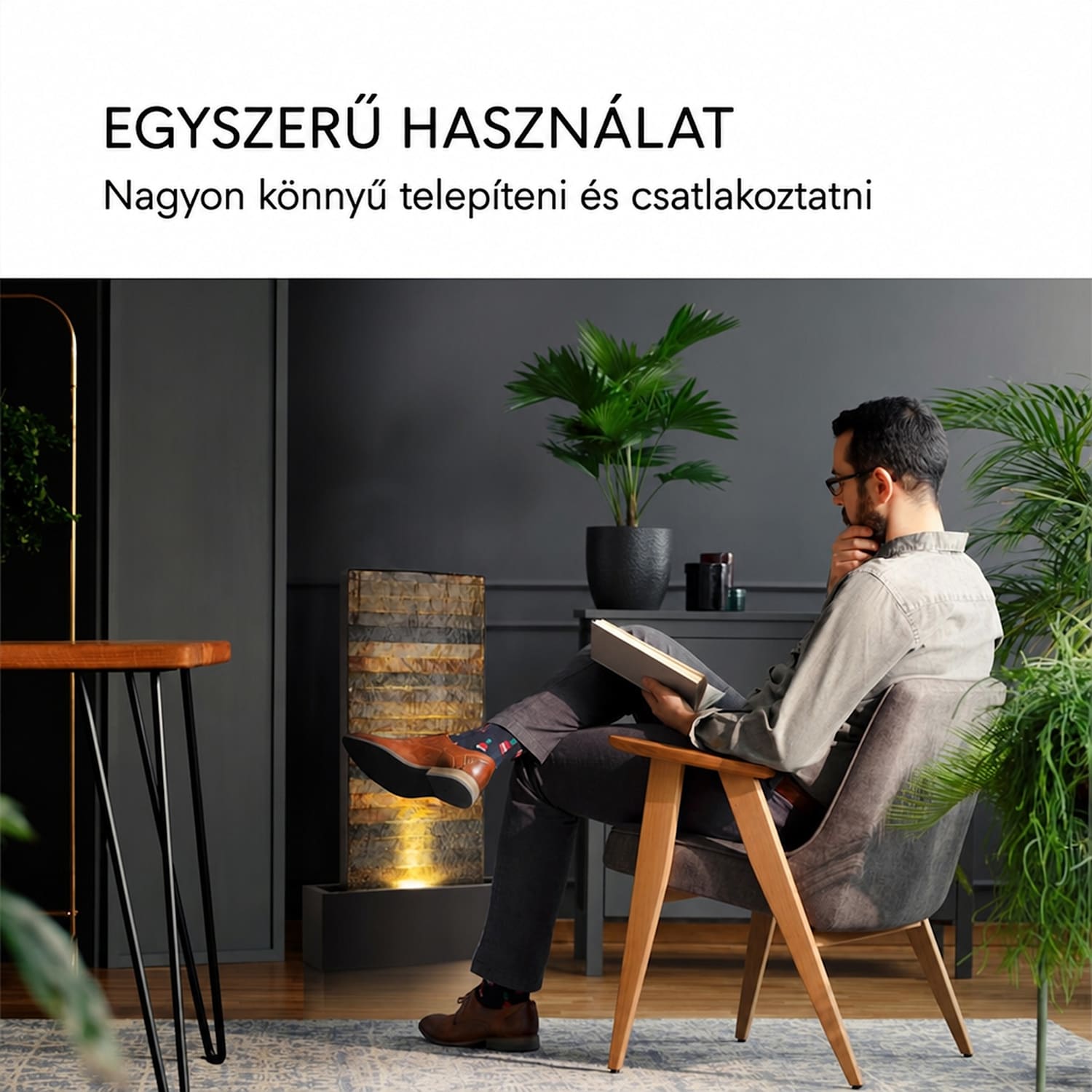 Raincastle kerti szökőkút 12 LED, 8W, IPX8 beltéri és kültéri használatra 