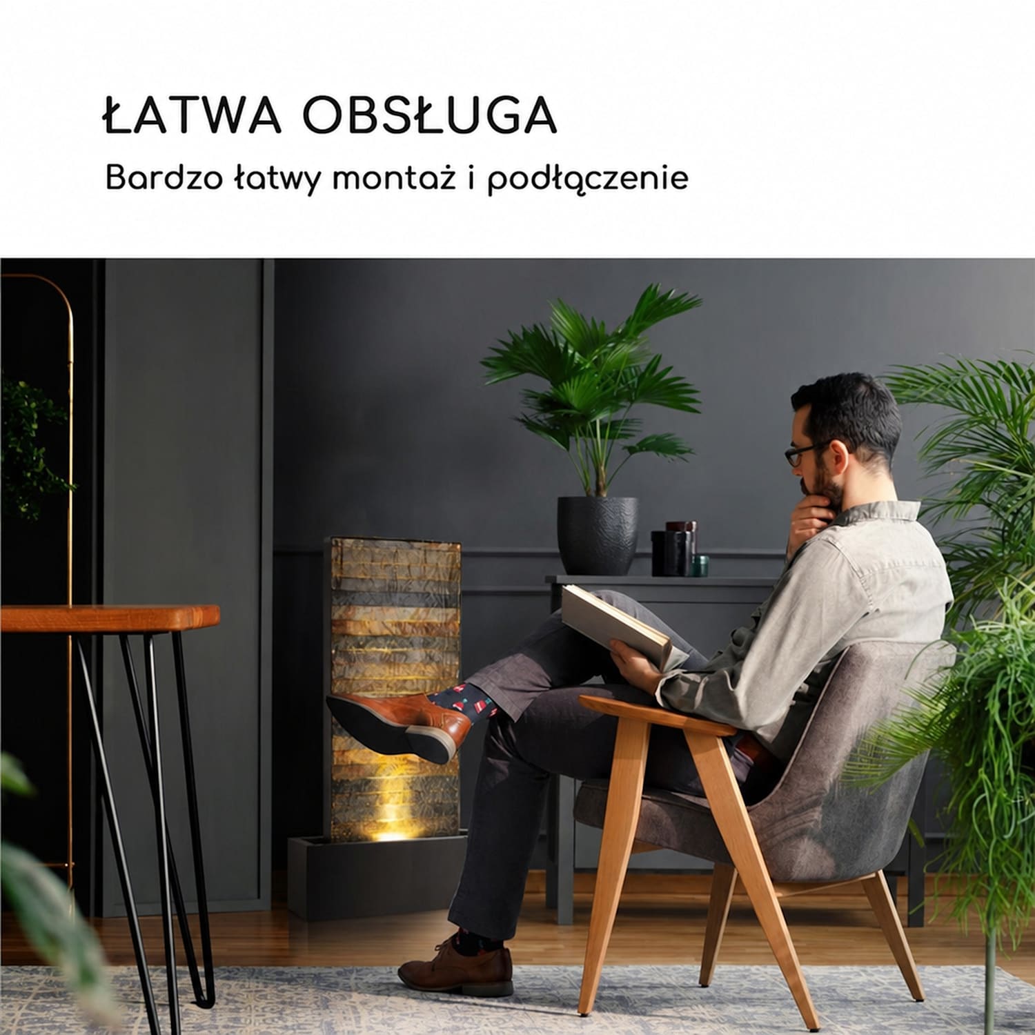 Raincastle fontanna ogrodowa 12 LED 8W IPX8 do użytku wewnętrznego i zewnętrznego 