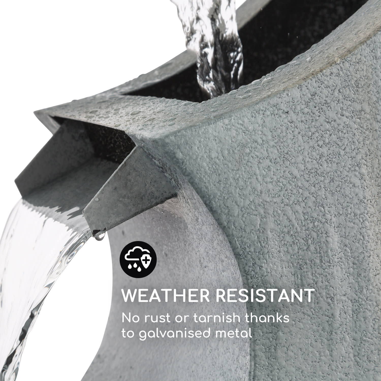 Trumpet Flow, градински фонтан, 8 W, поцинкован метал, LED 