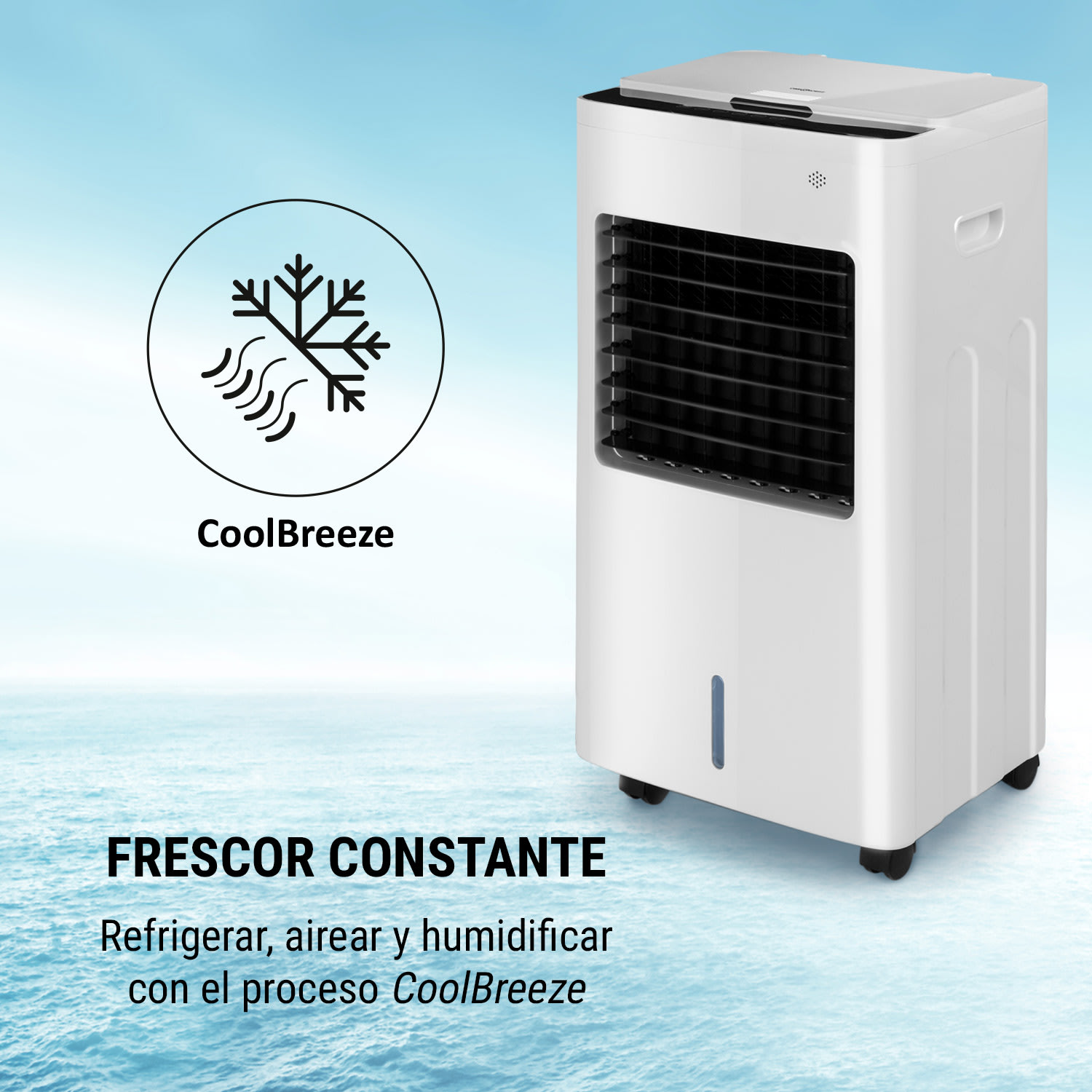 Freeze Me Climatizador evaporativo, ventilador y deshumidificador 3 en 1 de 400m³/h 