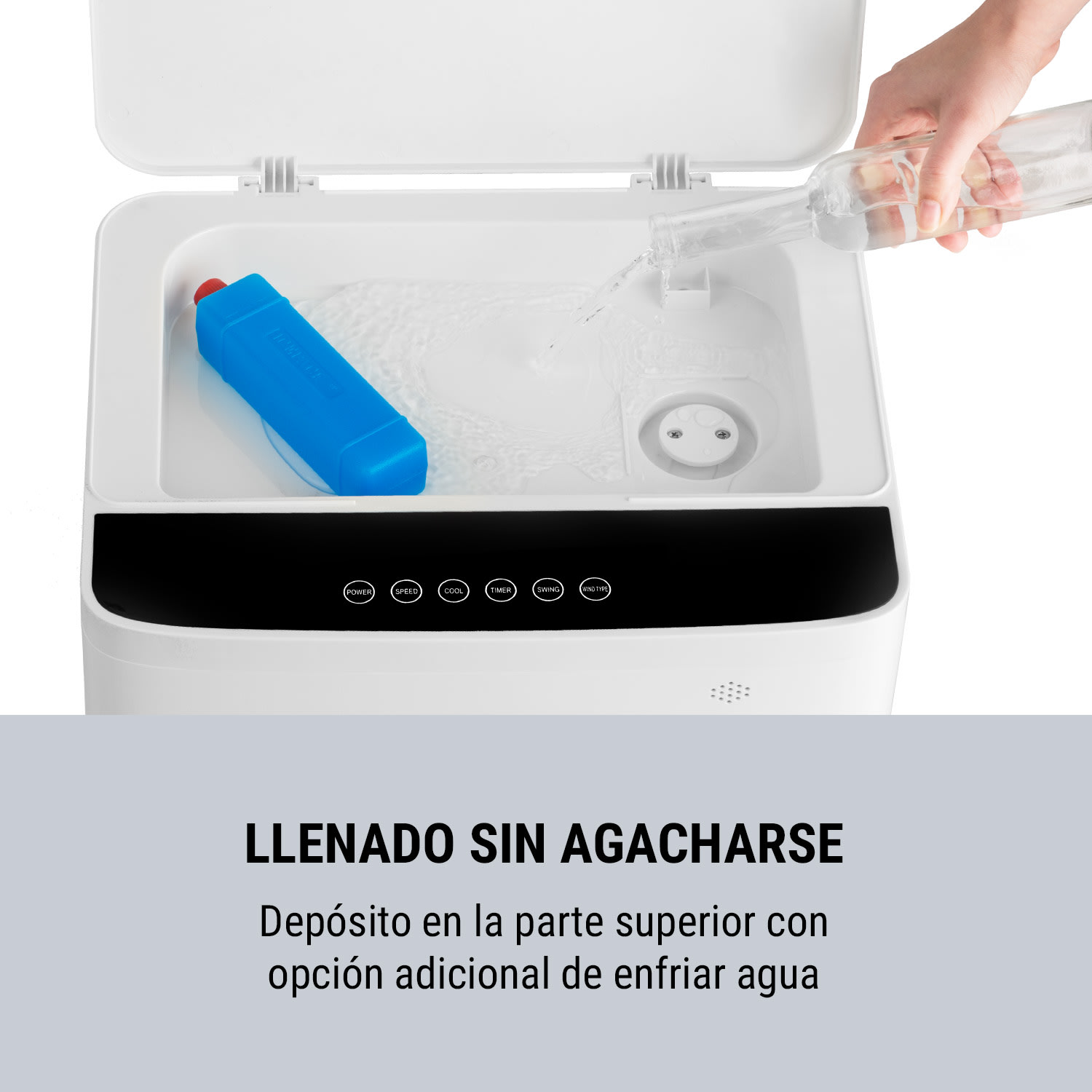 Freeze Me Climatizador evaporativo, ventilador y deshumidificador 3 en 1 de 400m³/h 