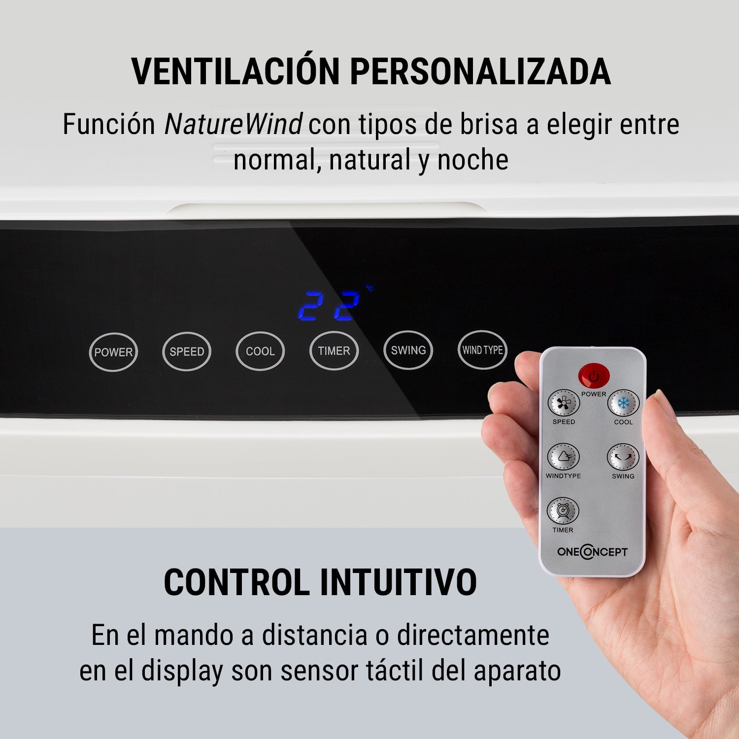 Freeze Me Climatizador evaporativo, ventilador y deshumidificador 3 en 1 de 400m³/h 