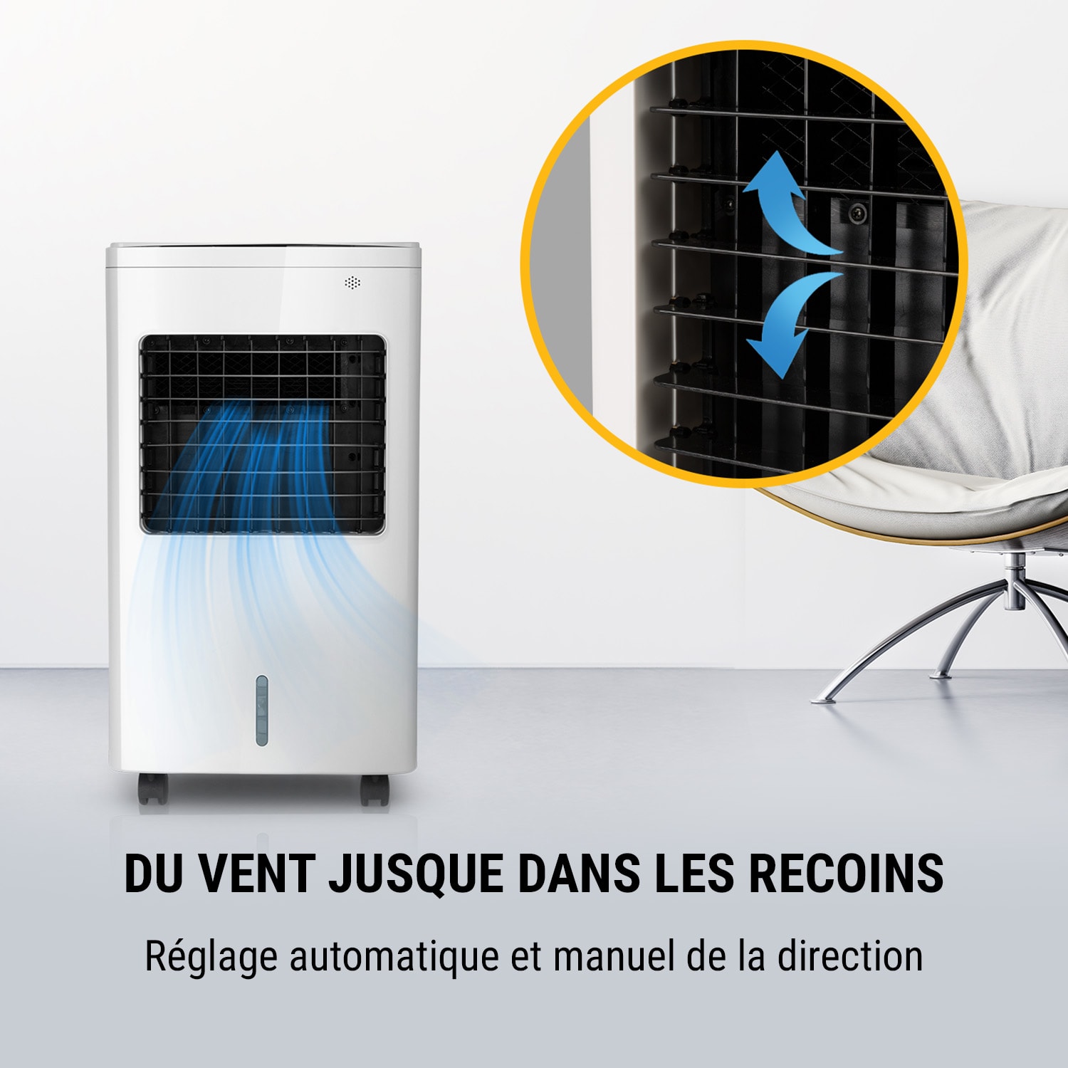 Freeze Me 3-en-1 rafraîchisseur d'air ventilateur humidificateur d'air 400 m³/h 
