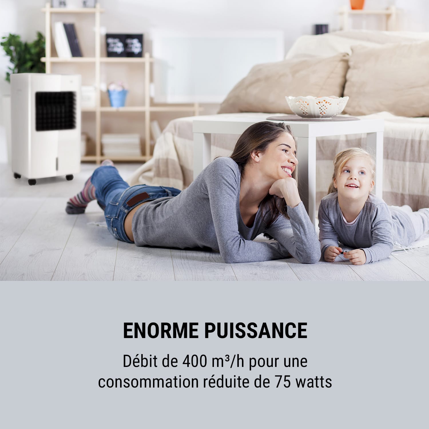 Freeze Me 3-en-1 rafraîchisseur d'air ventilateur humidificateur d'air 400 m³/h 