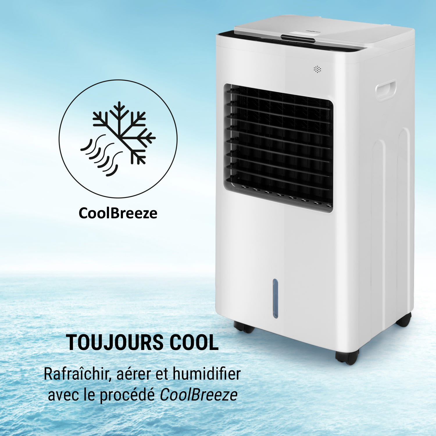 Freeze Me 3-en-1 rafraîchisseur d'air ventilateur humidificateur d'air 400 m³/h 
