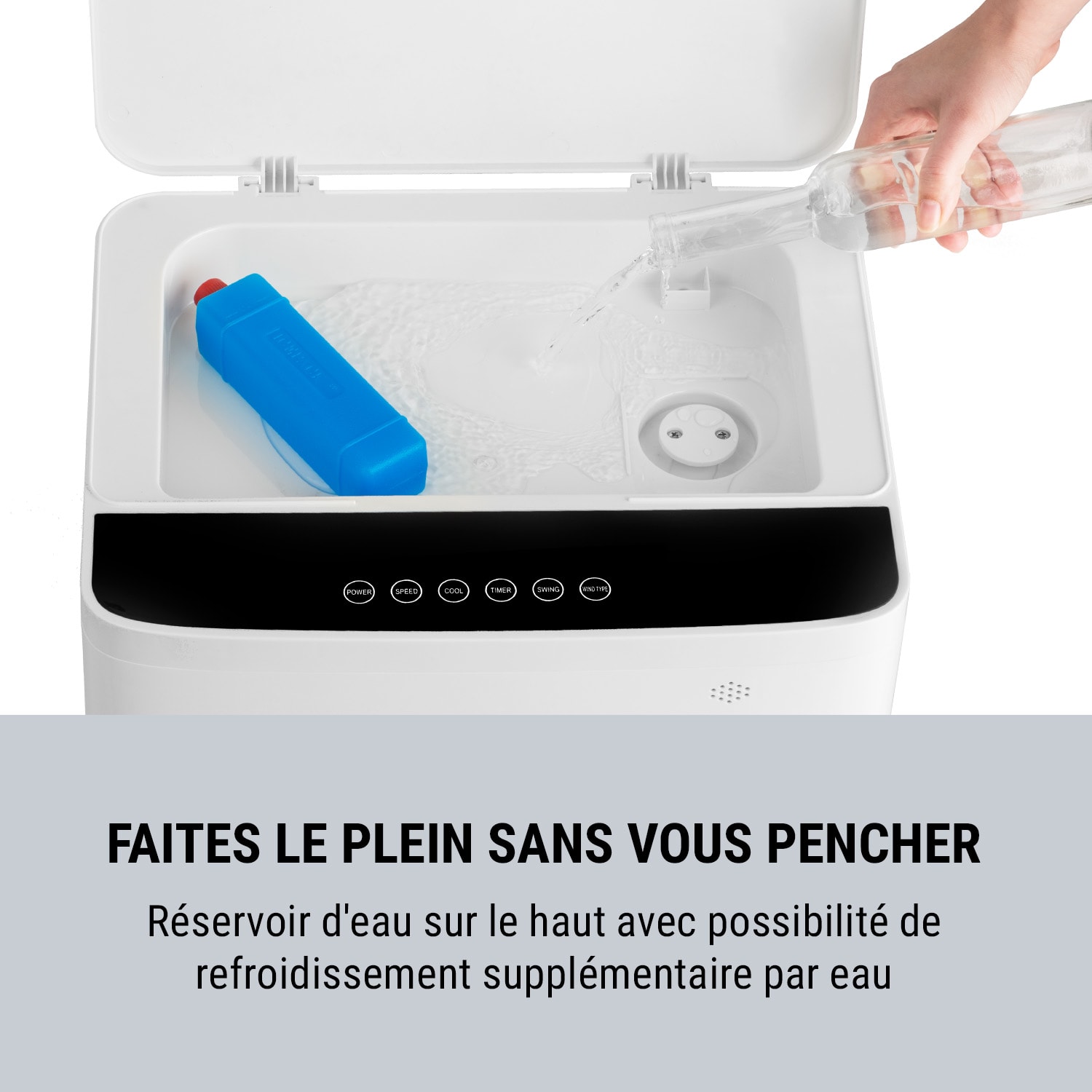 Freeze Me 3-en-1 rafraîchisseur d'air ventilateur humidificateur d'air 400 m³/h 