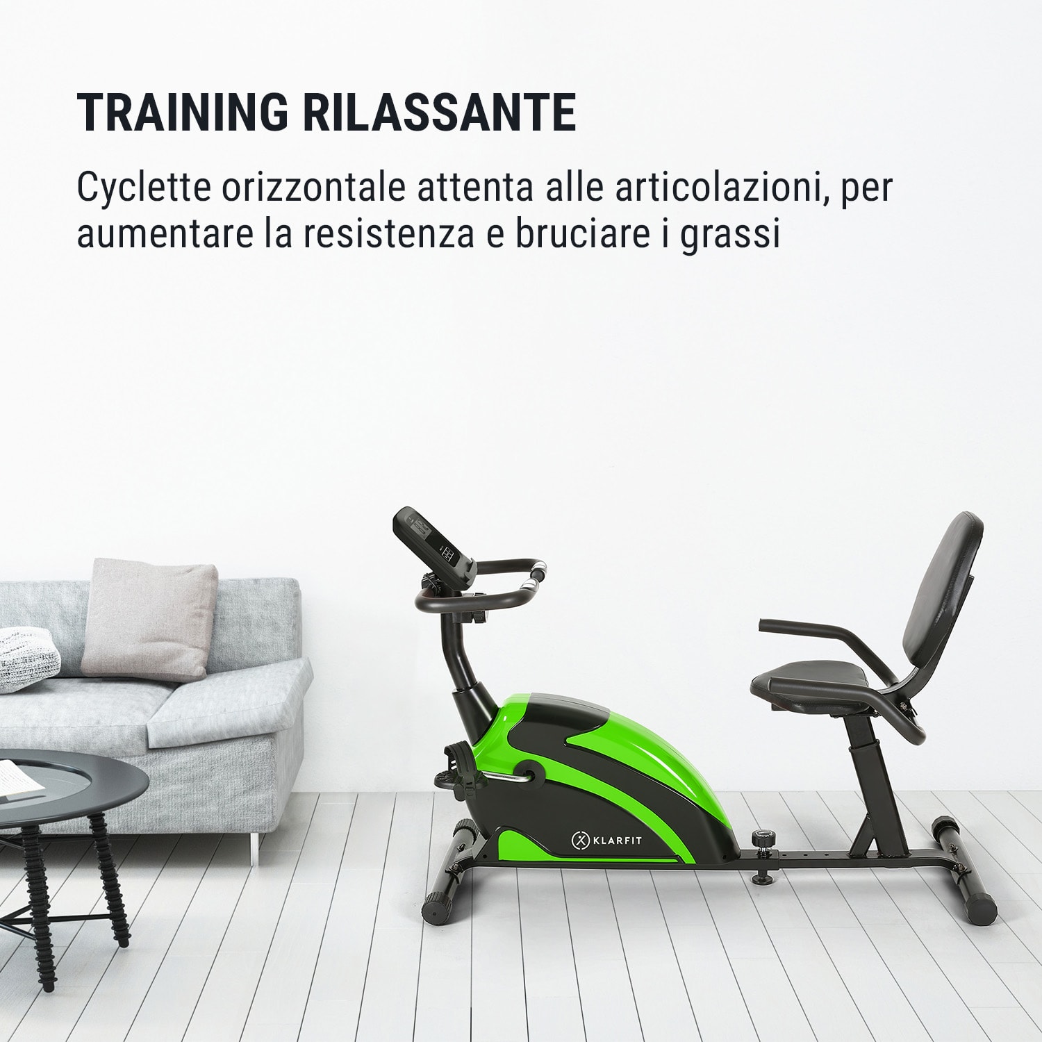 Relaxbike 6.0 SE ergometro sdraiato 12kg di massa volanica resistenza magnetica 100kg 