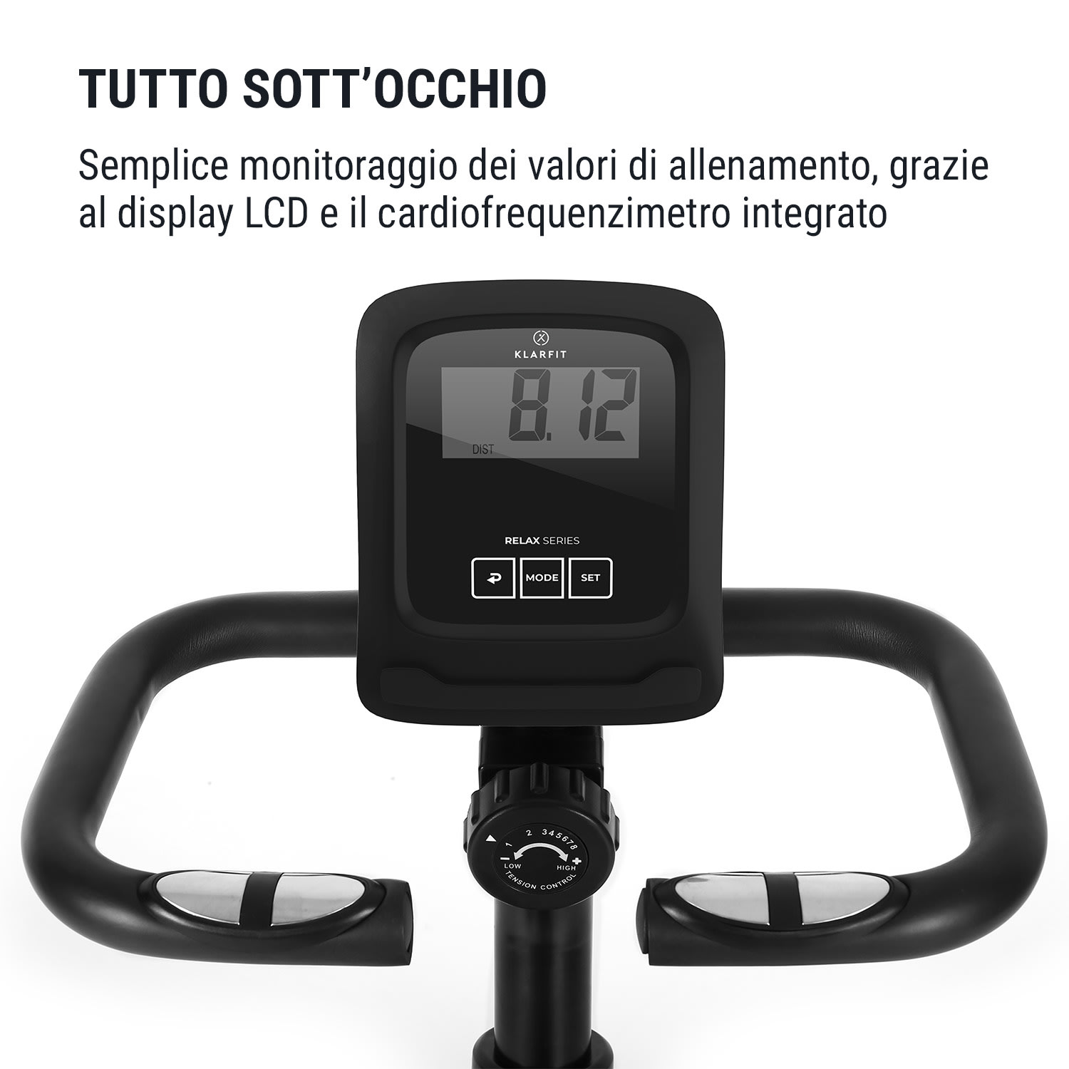 Relaxbike 6.0 SE ergometro sdraiato 12kg di massa volanica resistenza magnetica 100kg