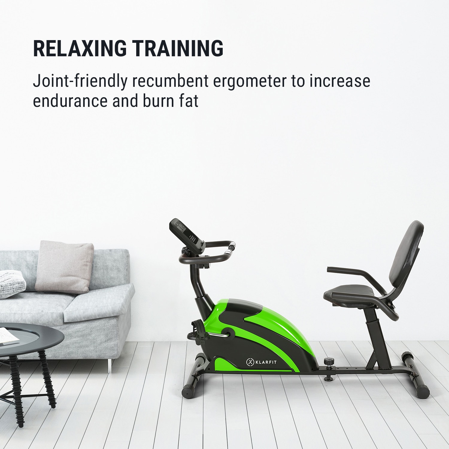 Relaxbike 6.0 SE, fekvő ergométer, fekvő szobabicikli, 12 kg, mágneses ellenállás, 100 kg-ig