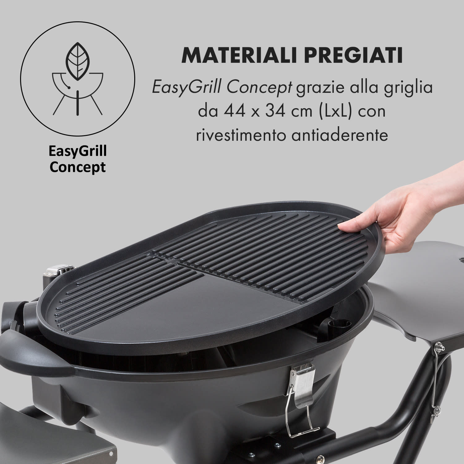 Tafelspitz grill elettrico 2000/2400 W antiaderente pieghevole trasportabile 