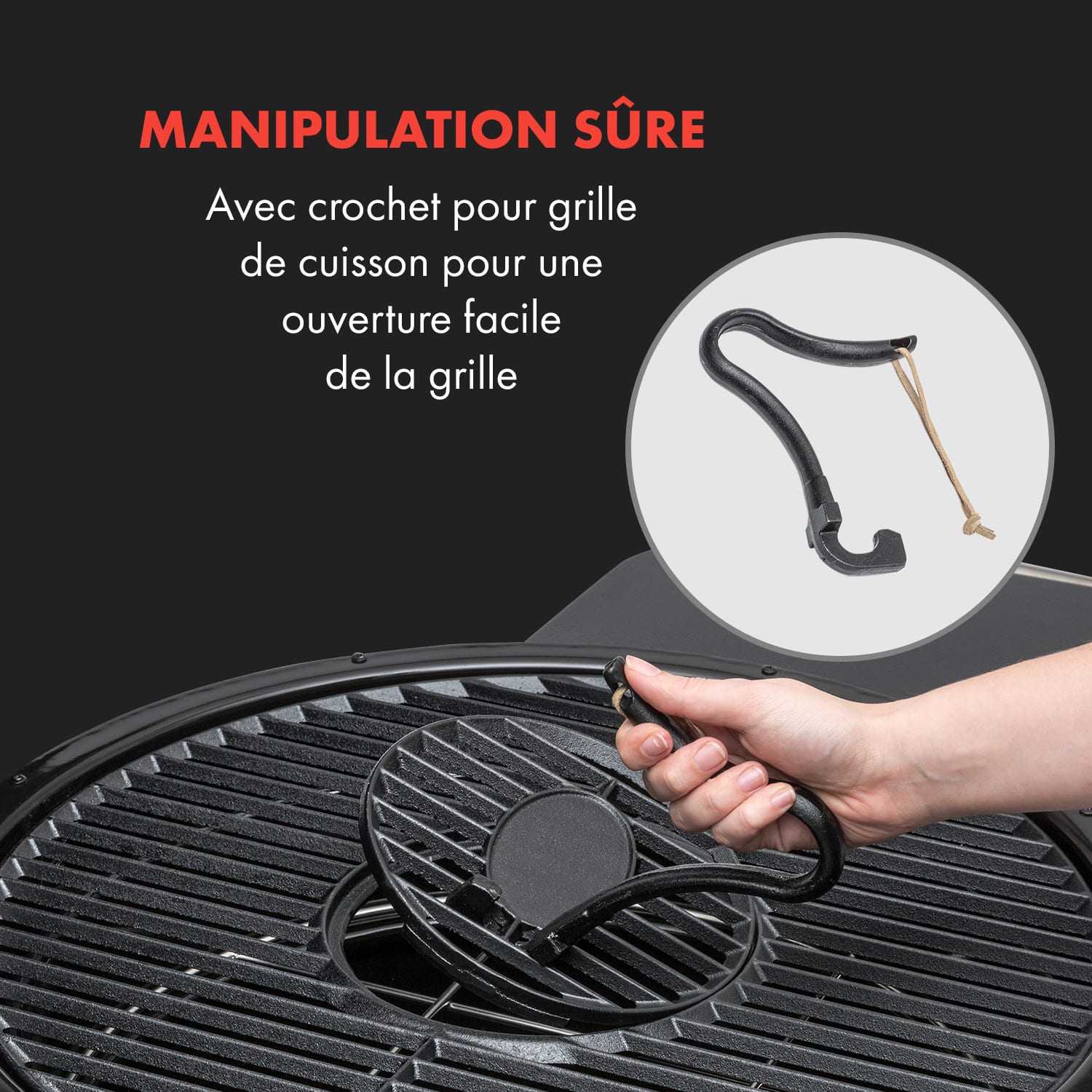 Duomo Grill Kamado avec thermomètre éléments latéraux roulettes 