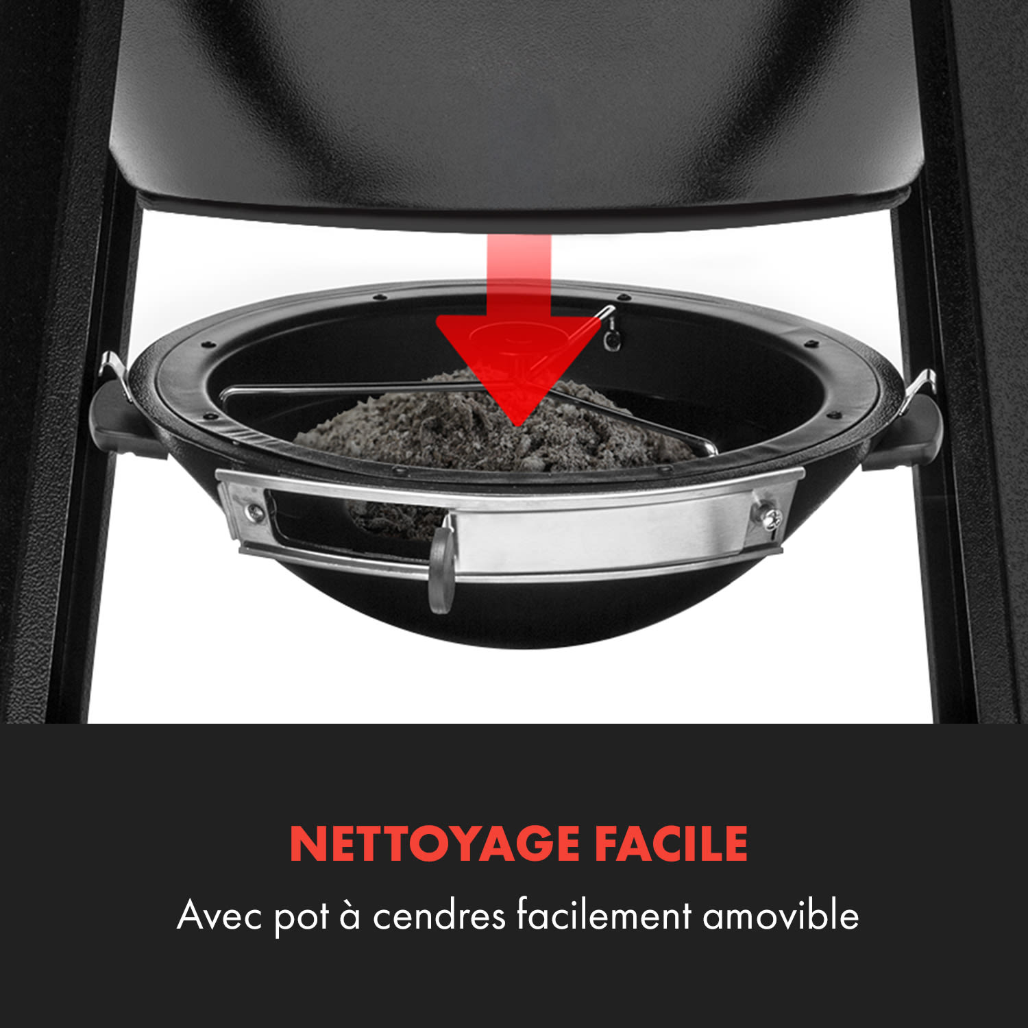 Duomo Grill Kamado avec thermomètre éléments latéraux roulettes 