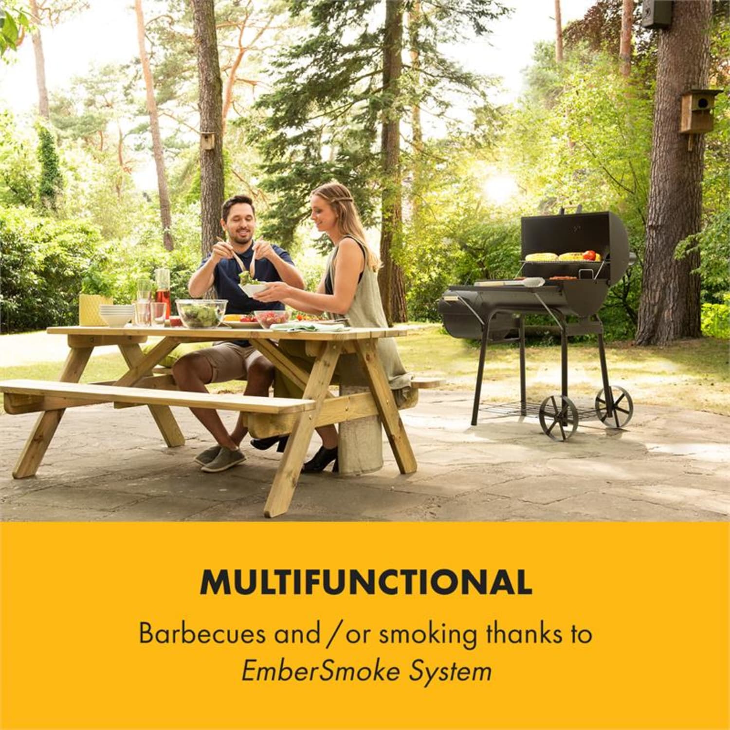 Beef Brisket Smoker Grill Holzkohlegrill/Smoker Edelstahl-Grill mobil 