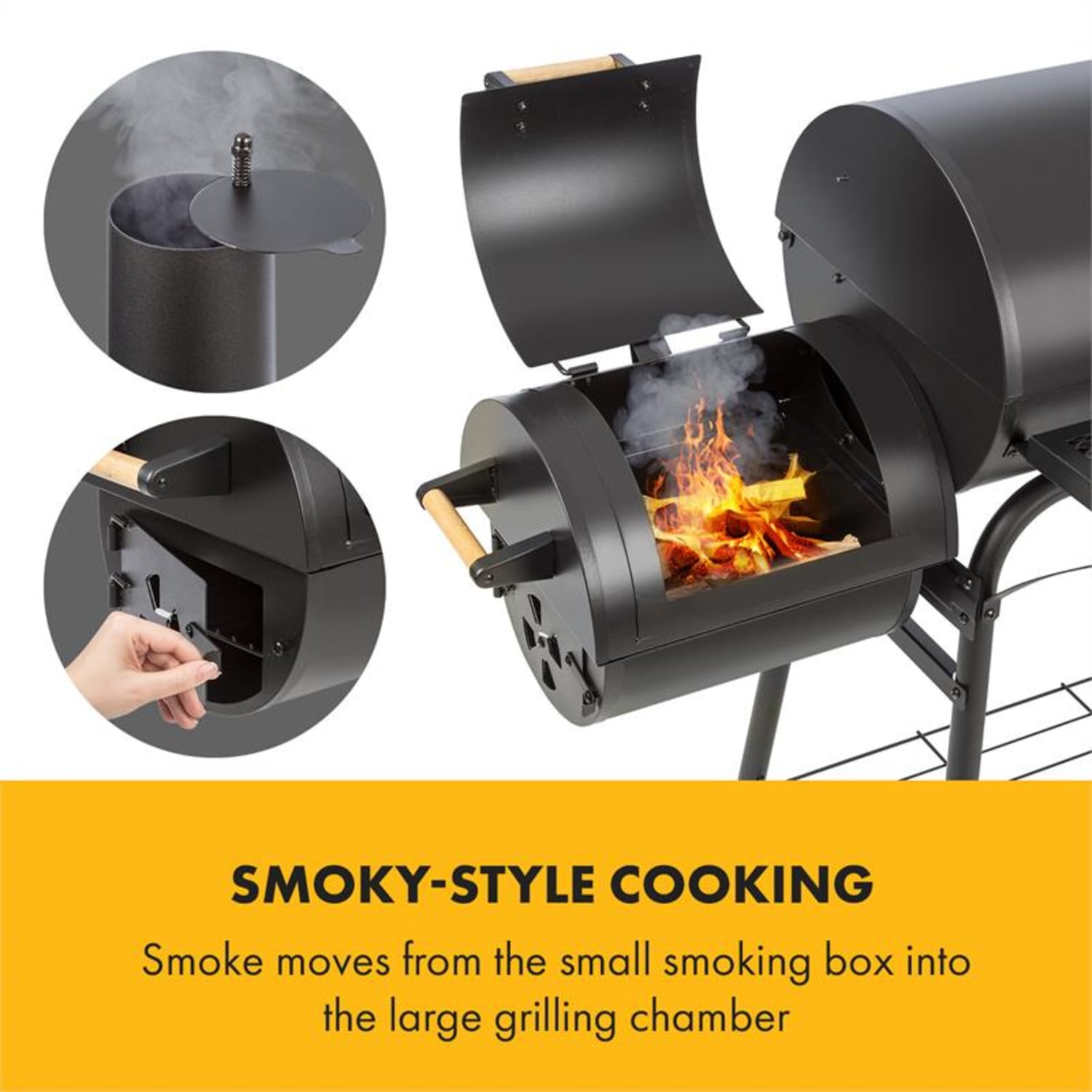 Beef Brisket Smoker Grill Holzkohlegrill/Smoker Edelstahl-Grill mobil 