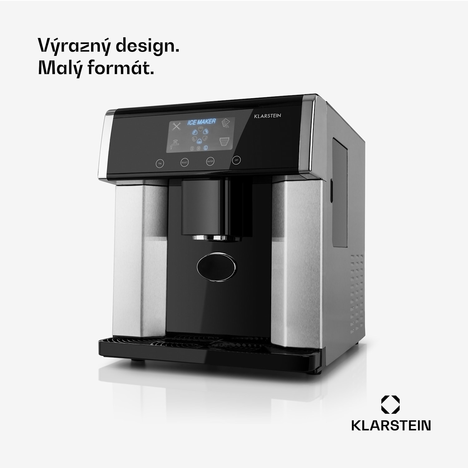 Eiszeit výrobník kostek ledu z nerezavějící oceli 3 velikosti kostek ledu stříbrný Stříbrná