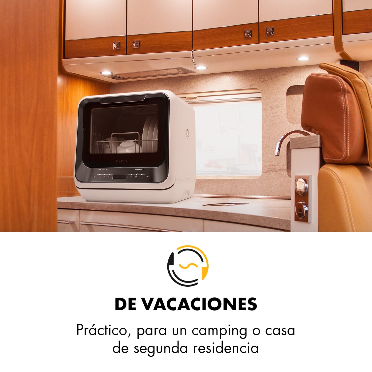 Amazonia Mini lavavajillas 6 programas pantalla LED 