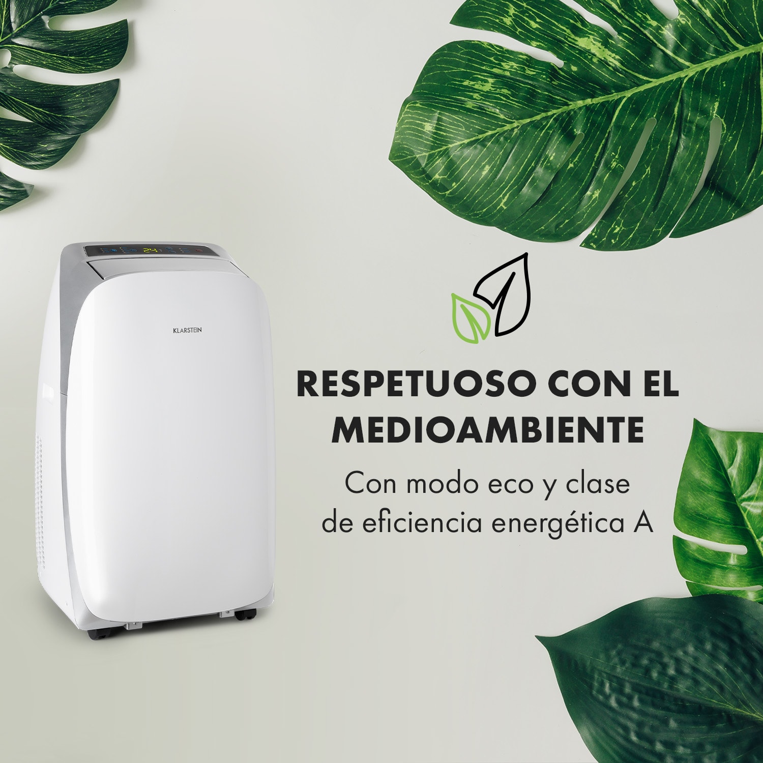 Metrobreeze 12 Las Vegas Aire acondicionado portátil, 3 en 1, 12 000 BTU, Blanco y plateado 12.000 BTU | Plata