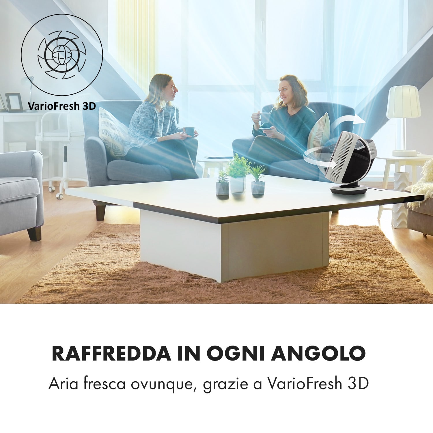 Windmaster Ventilatore 8 Velocità VarioFresh 3D 20dB bianco 