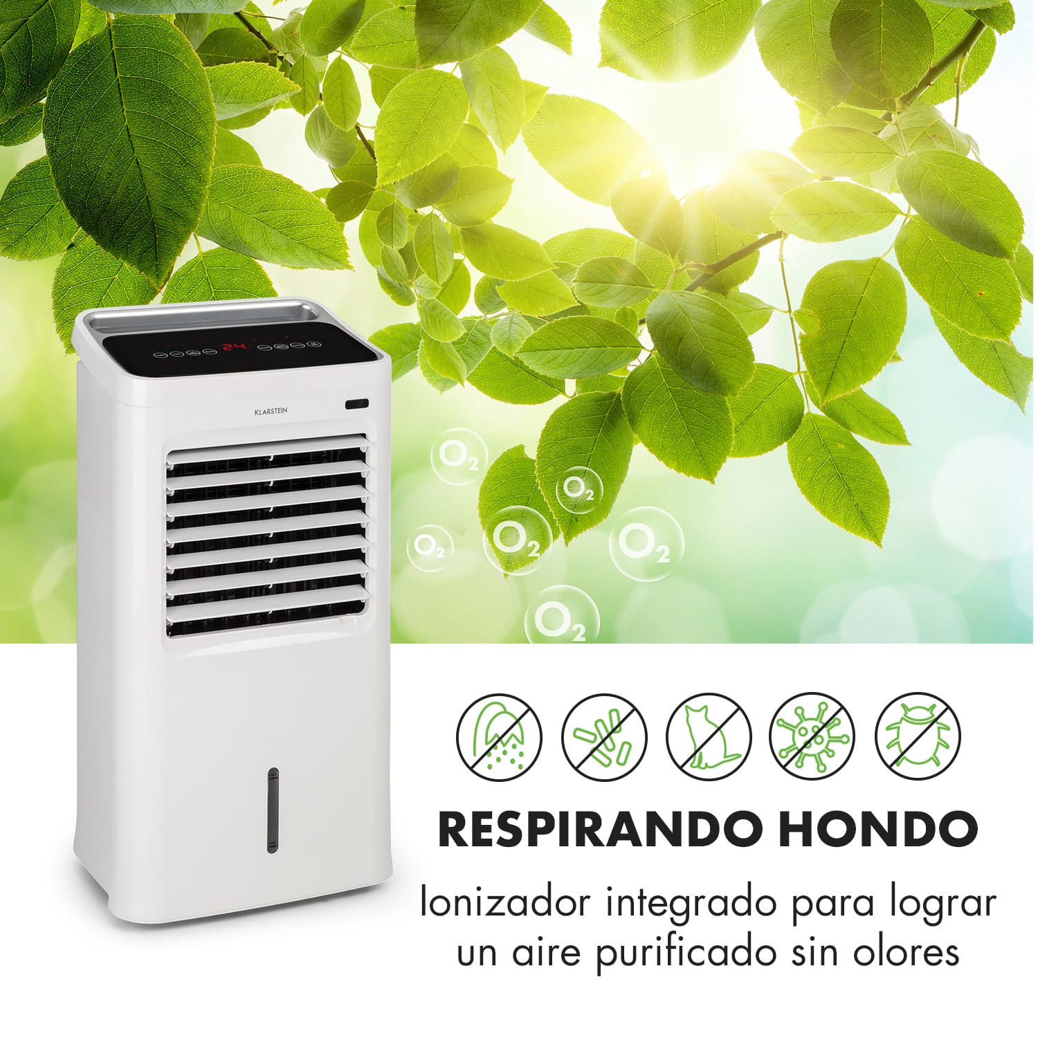 Refrigerador de aire IceWind 4 en 1 Caudal de aire: 222 m³/h 36,5 W 