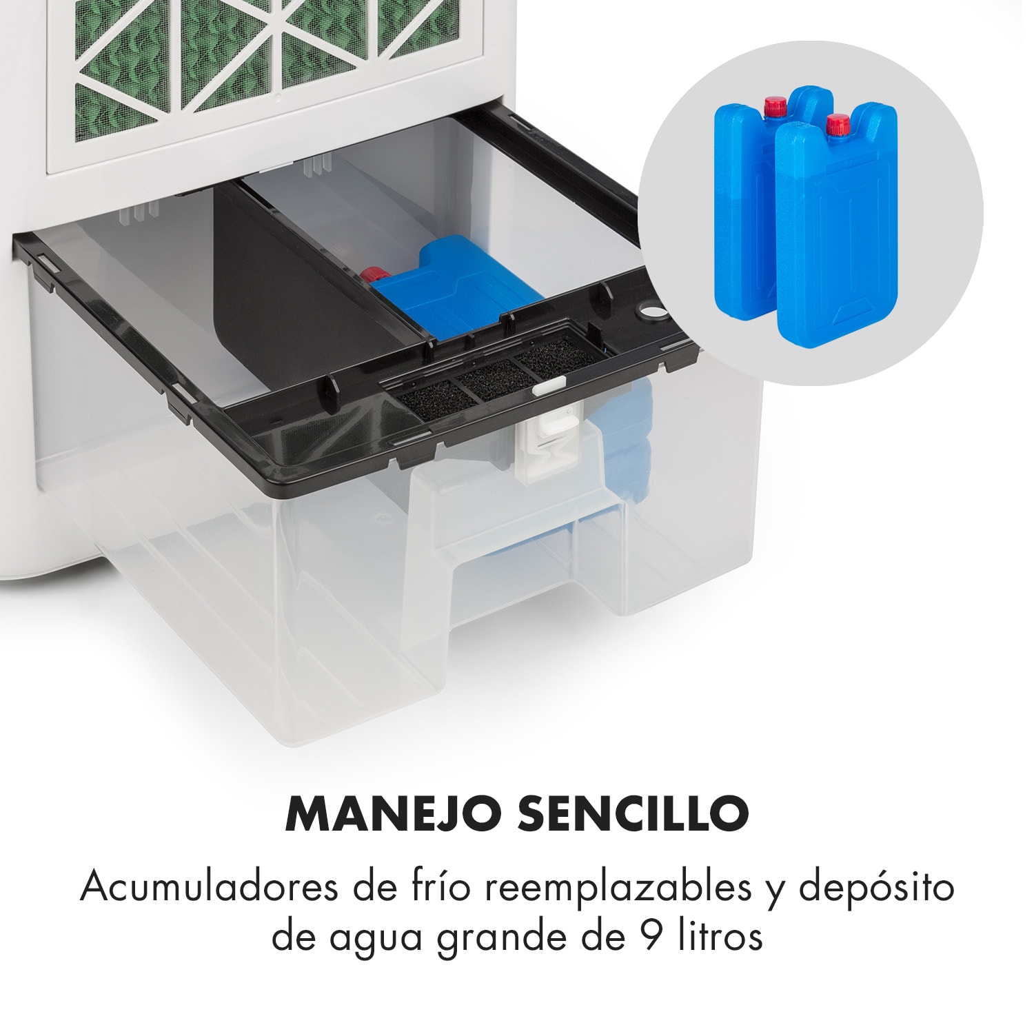 Refrigerador de aire IceWind 4 en 1 Caudal de aire: 222 m³/h 36,5 W 