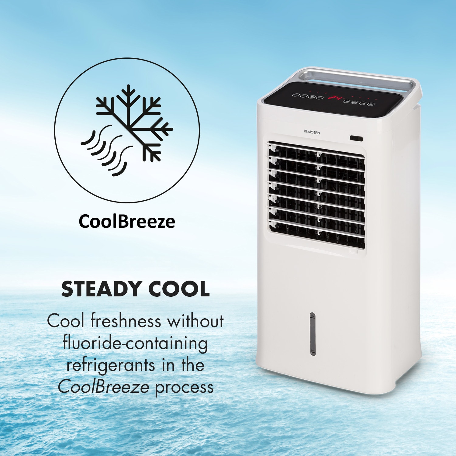 IceWind, охладител на въздуха, 222 m³ 75W, 12-часов таймер, дистанционно управление,  бял