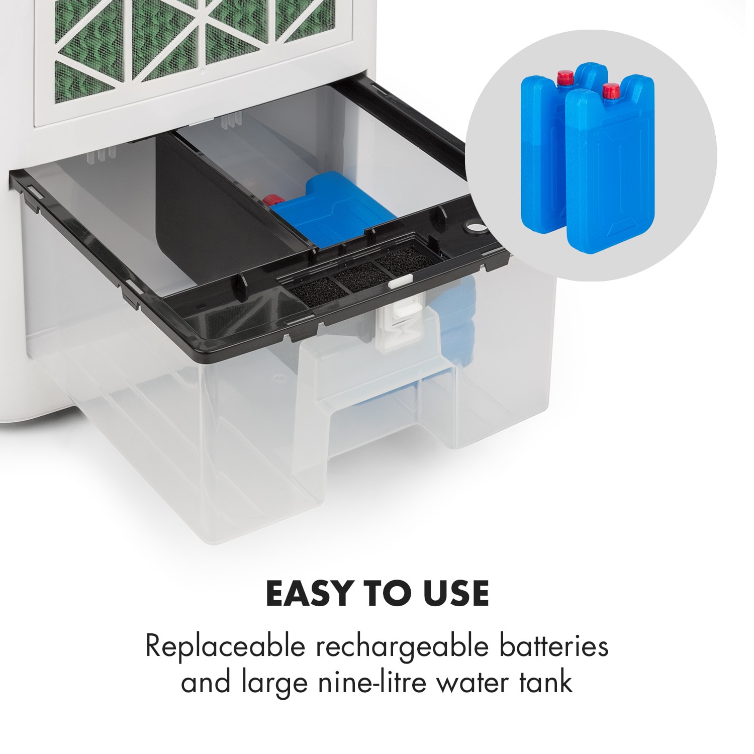 IceWind, охладител на въздуха, 222 m³ 75W, 12-часов таймер, дистанционно управление,  бял