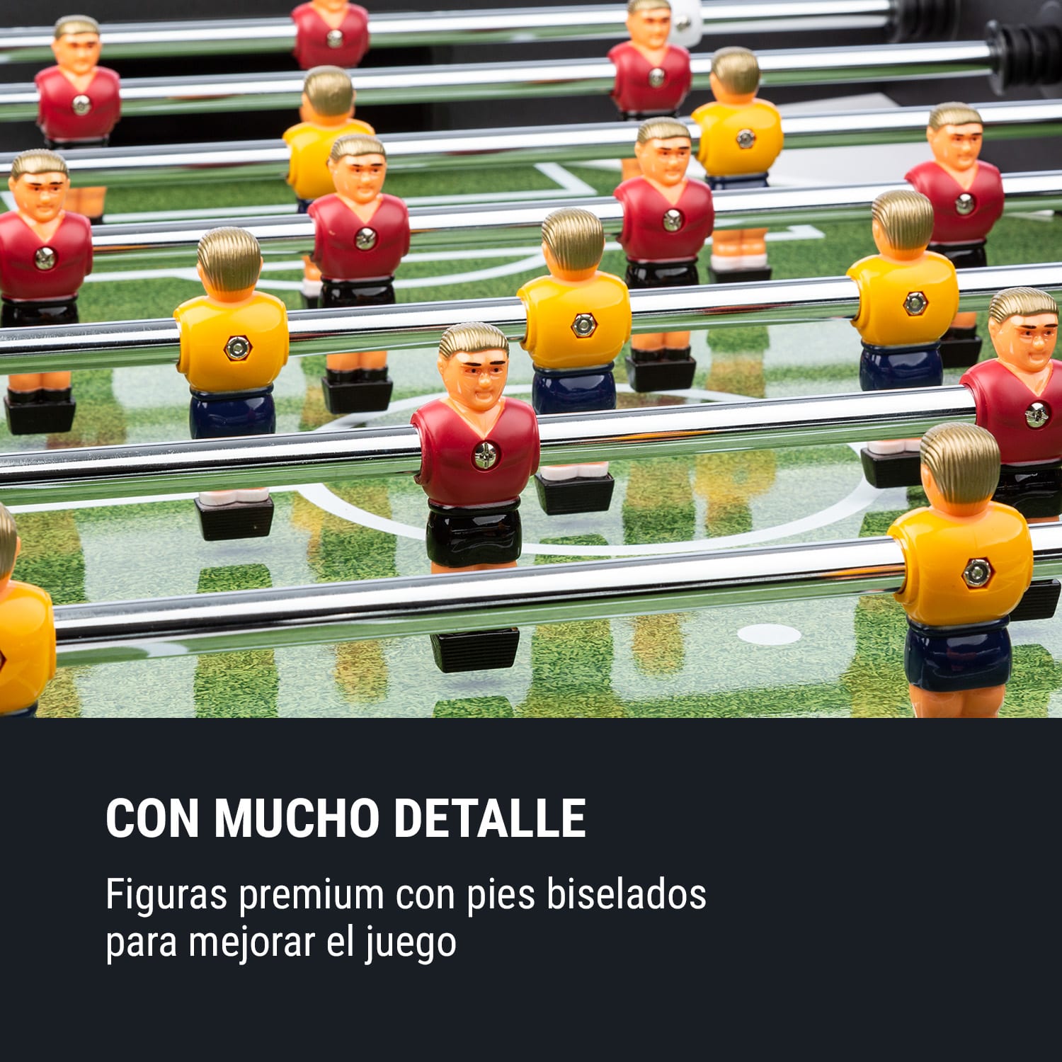 Old Trafford mesa de futbolín 118 x 68 cm madera/MDF negra 