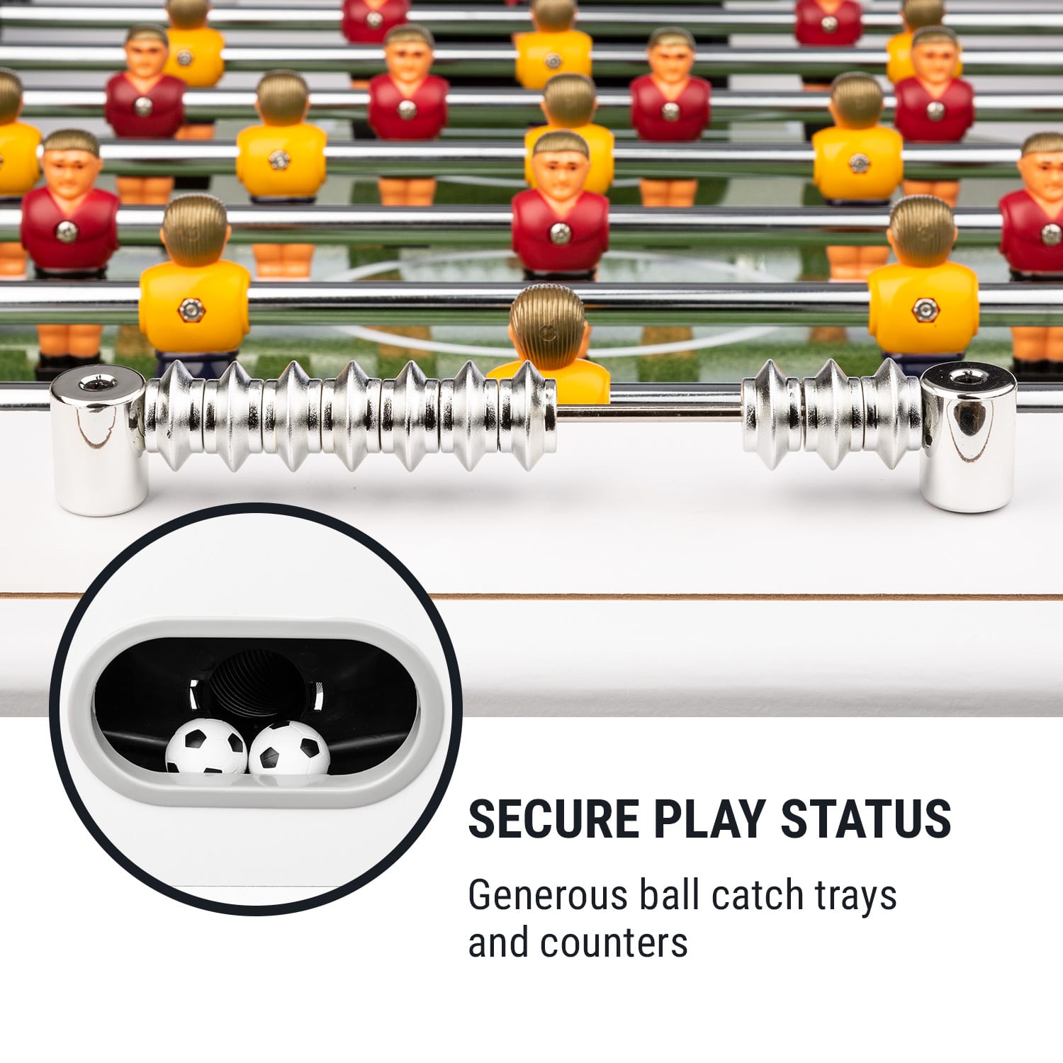 Old Trafford, csocsóasztal, 118 x 68 cm, fa/MDF, fehér 