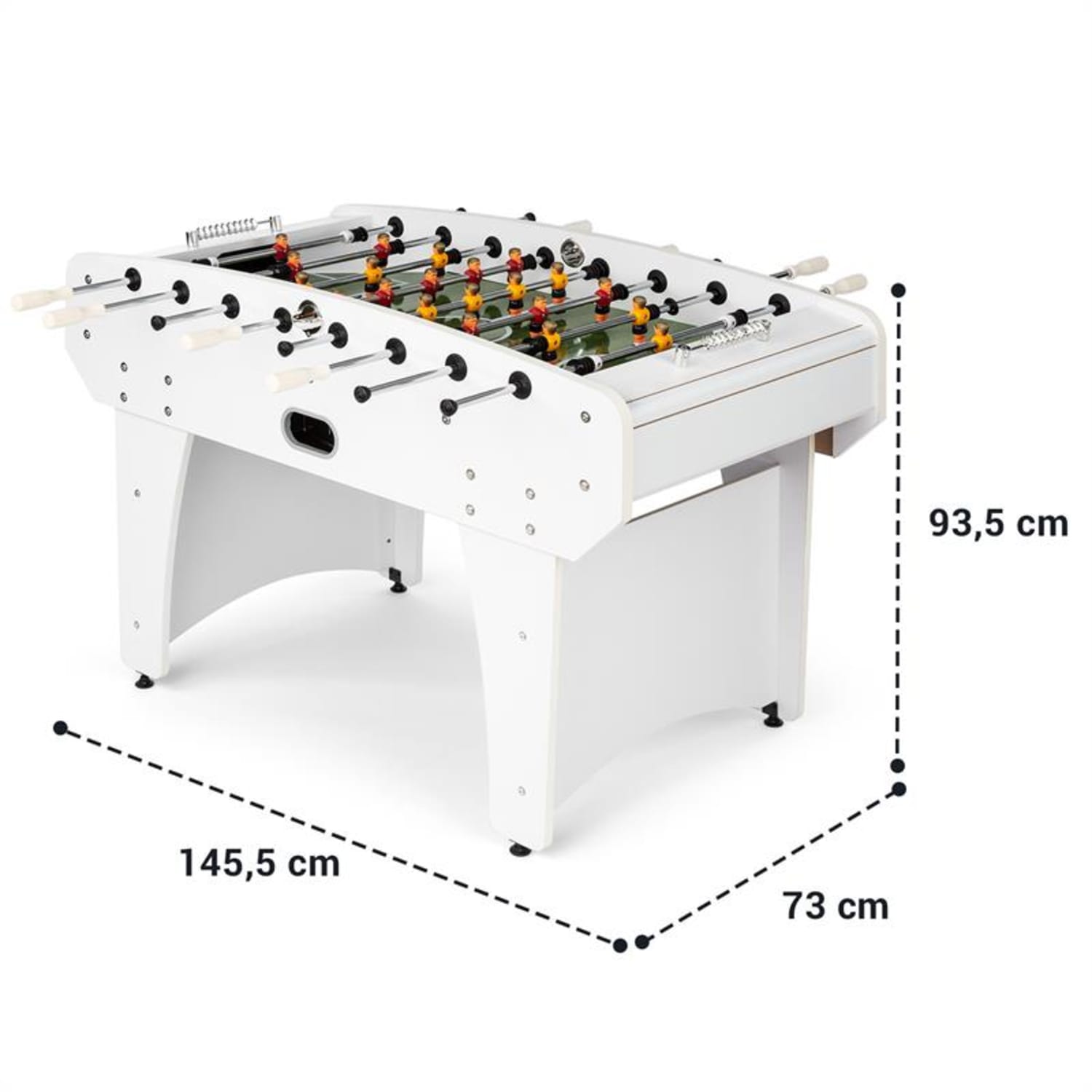 Old Trafford, csocsóasztal, 118 x 68 cm, fa/MDF, fehér 