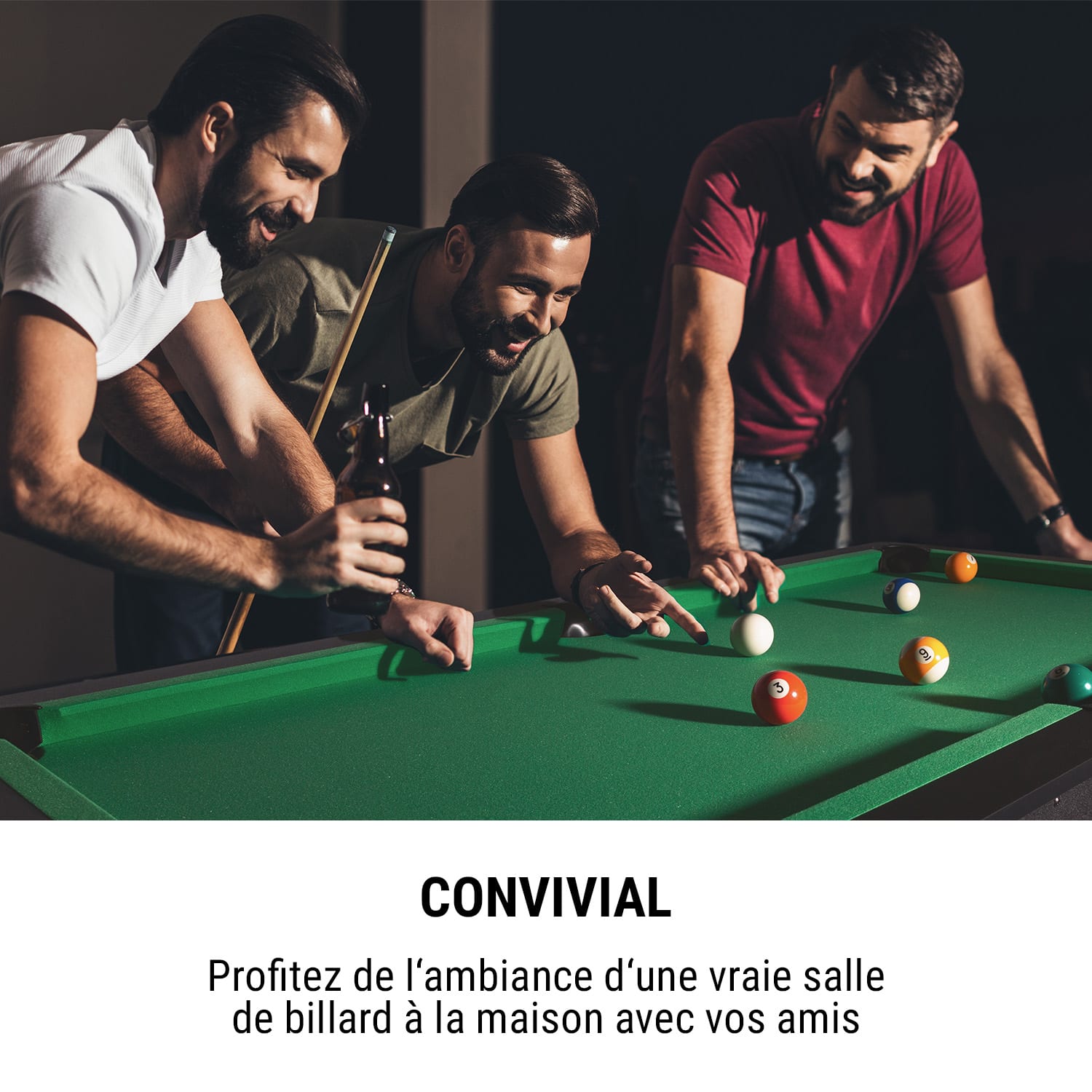Trickshot Table de billard 140x64,5cm 16 boules 2 queues MDF noir Noir