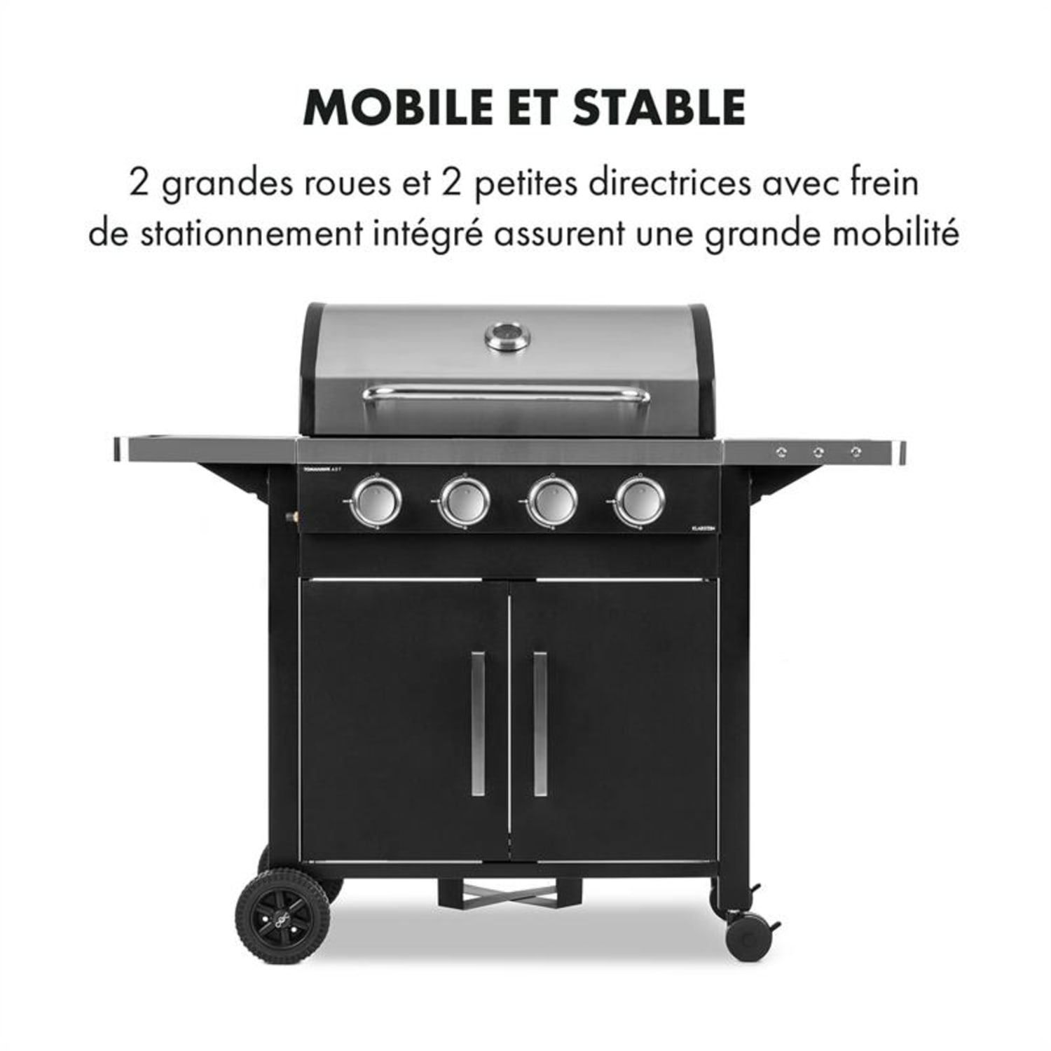 Tomahawk 4.0 T Barbecue à gaz 4 brûleurs 3,2 kW grille de cuisson 63cm 4 brûleurs