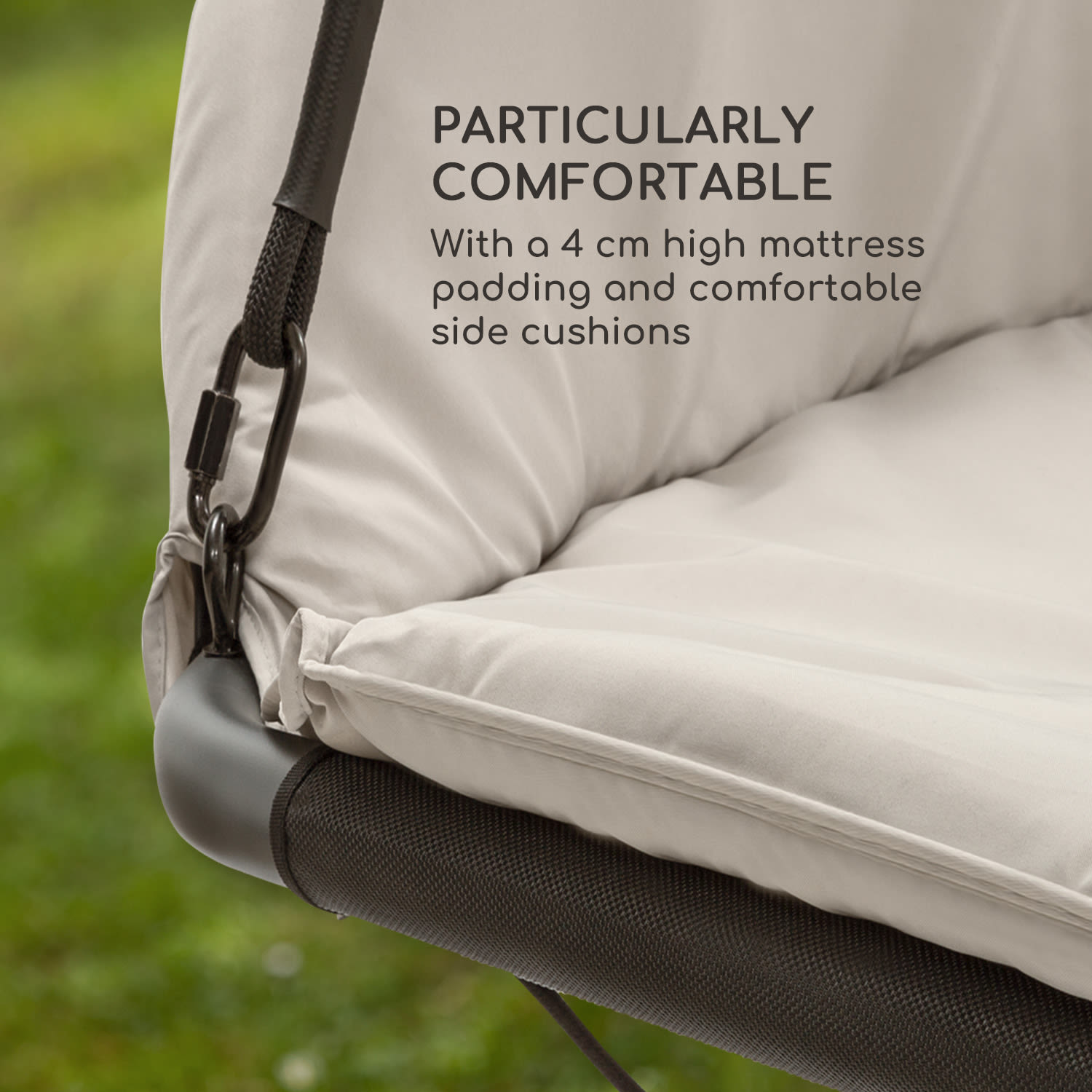 Fontana Valley, viseči ležalnik, oblazinjenje, senčnik, 180g poliester, bež 