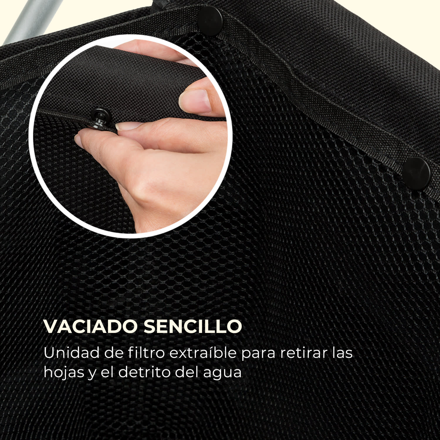 Lakeside Power Recipiente recolector para aspiradoras de estanques 30l Cesto filtrante Negro 