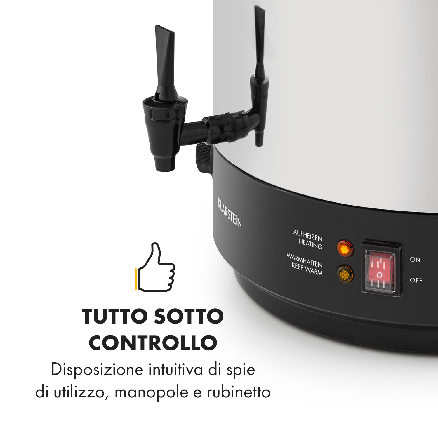 KonfiStar 40 Pastorizzatore Distributore Bevande 40L 110°C 120min Inox 40 Ltr