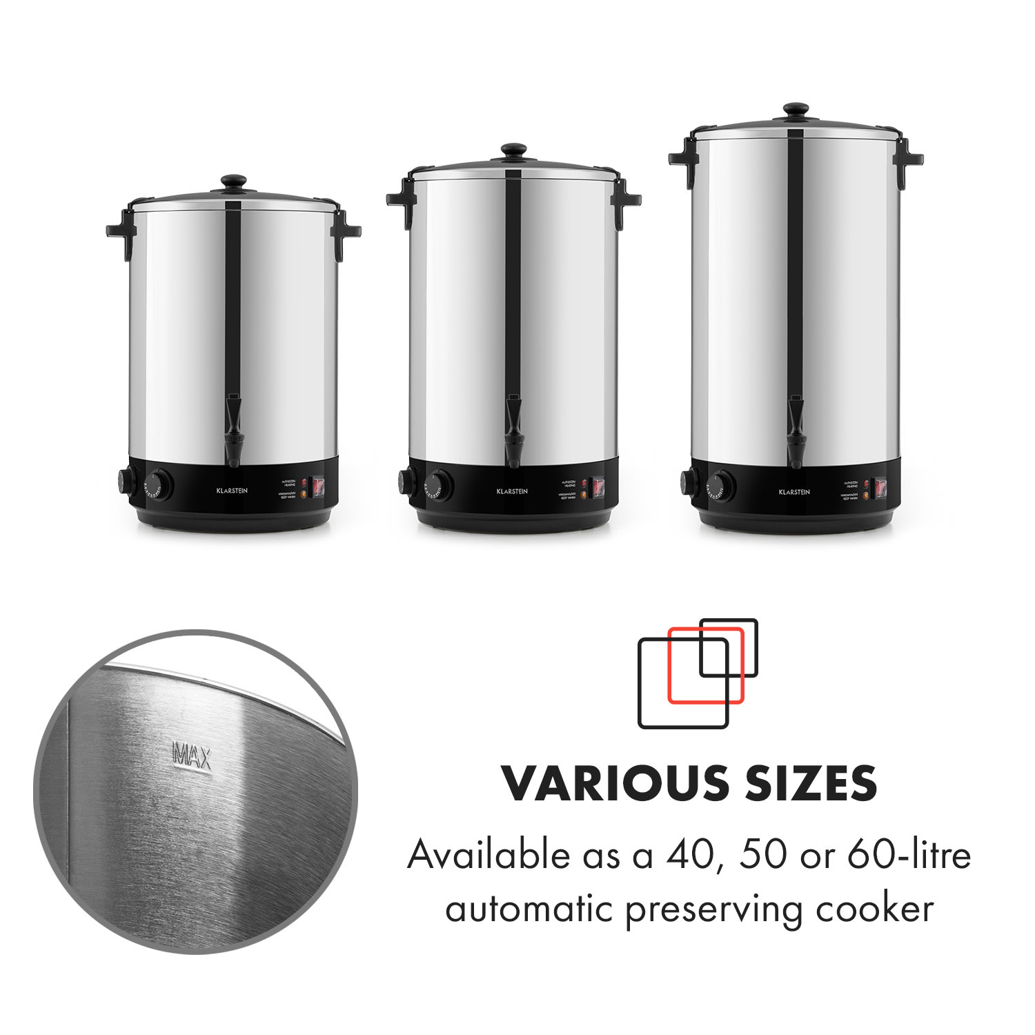 KonfiStar 40, distribuitor de băuturi, 40L, 110 ° C, 120min, oțel inoxidabil 40 Ltr