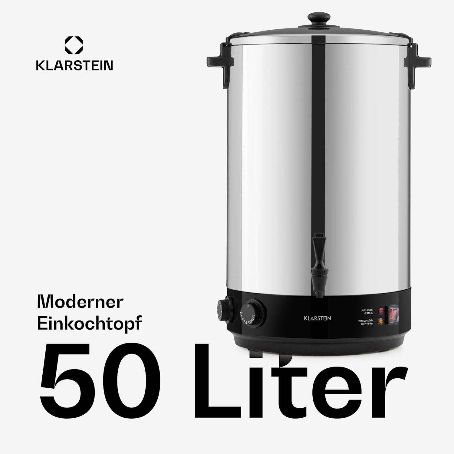 KonfiStar 50 Einkochautomat Getränkespender 2500W 50L Edelstahl 50 L | Mechanisch